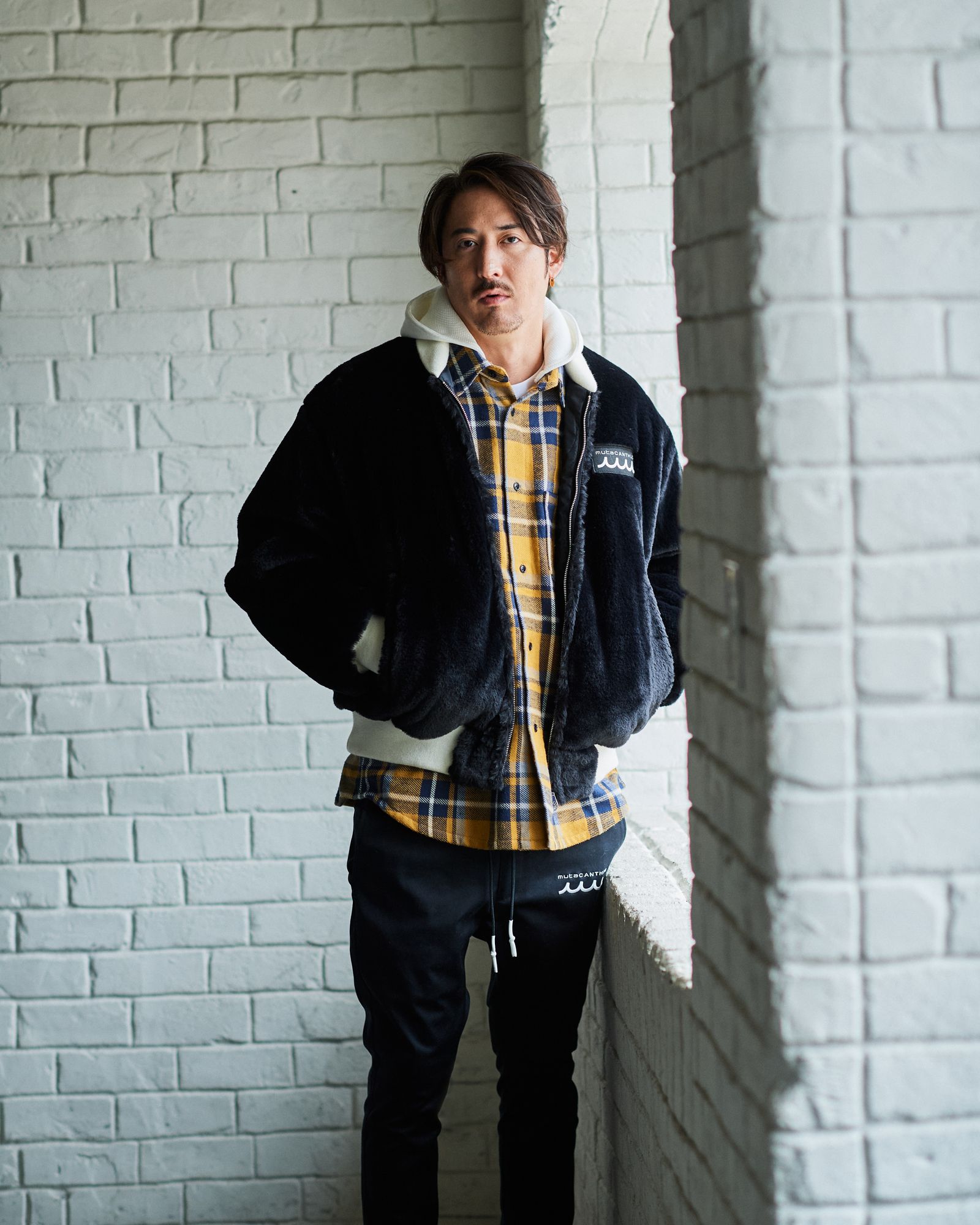 ☆先行予約販売2025年11月中旬～12月中旬頃入荷予定☆ ACANTHUS × muta MARINE / muta Faux Fur Bomber Jacket  / ファーボンバージャケット / BLACK 【MA2530】