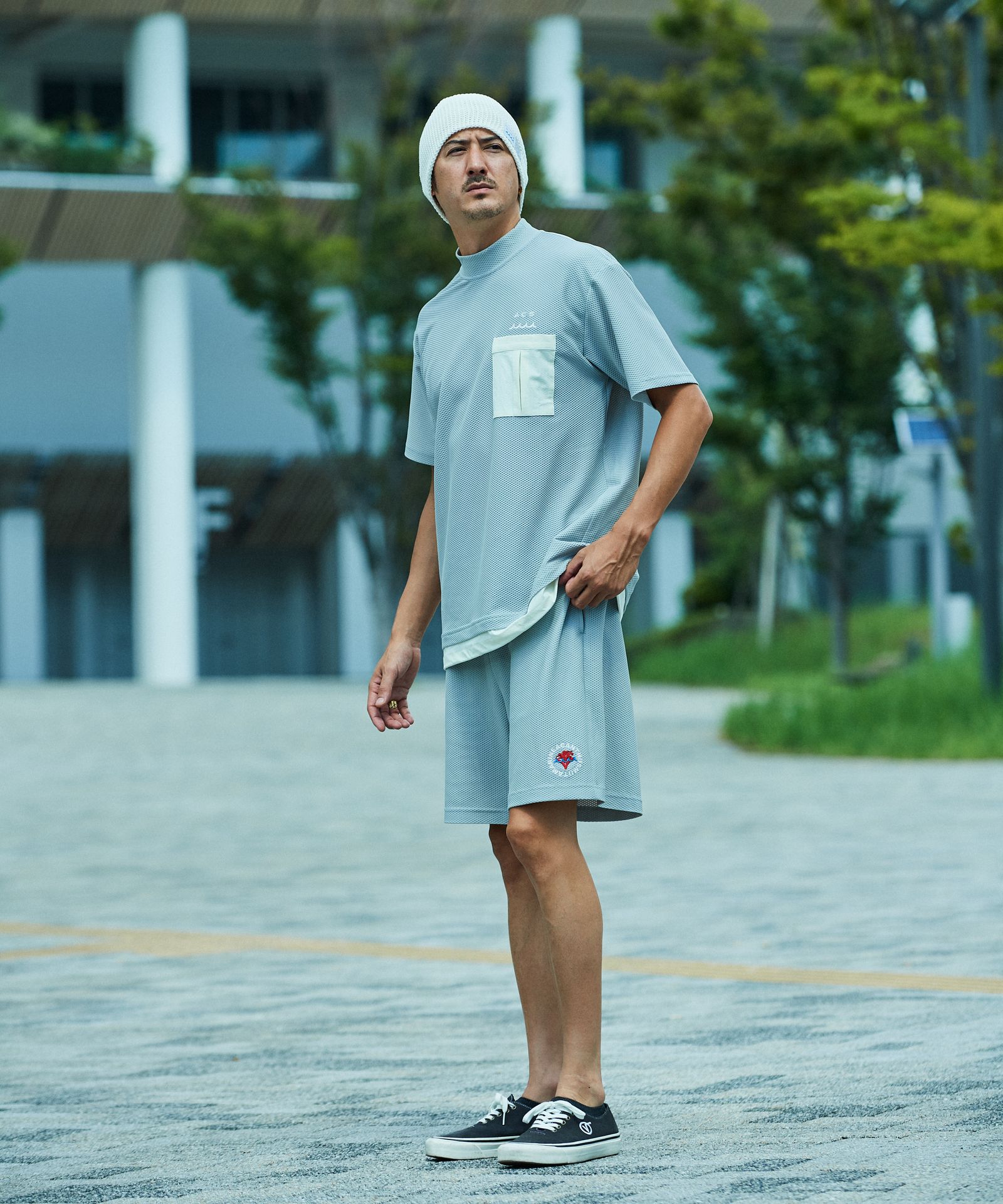 ACANTHUS - ACANTHUS × muta MARINE / muta Mesh Mockneck Top