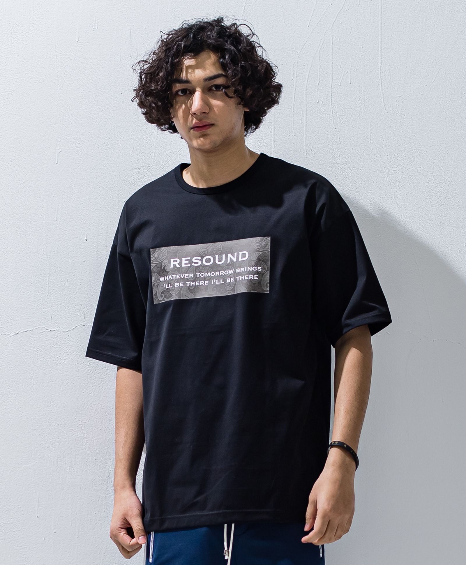 RESOUND CLOTHING - BANDANA BOX ROGO OVER TEE / バンダナロゴTシャツ