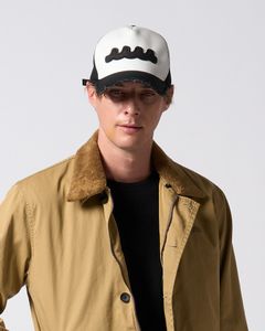 ☆先行予約☆muta × wjk  / ウェーブ カットオフ メッシュキャップ / wave cut-off mesh cap / BLACK x WHITE 【810 mw05i】