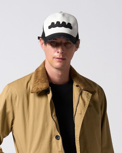 ☆先行予約☆muta × wjk  / ウェーブ カットオフ メッシュキャップ / wave cut-off mesh cap / BLACK x WHITE 【810 mw05i】