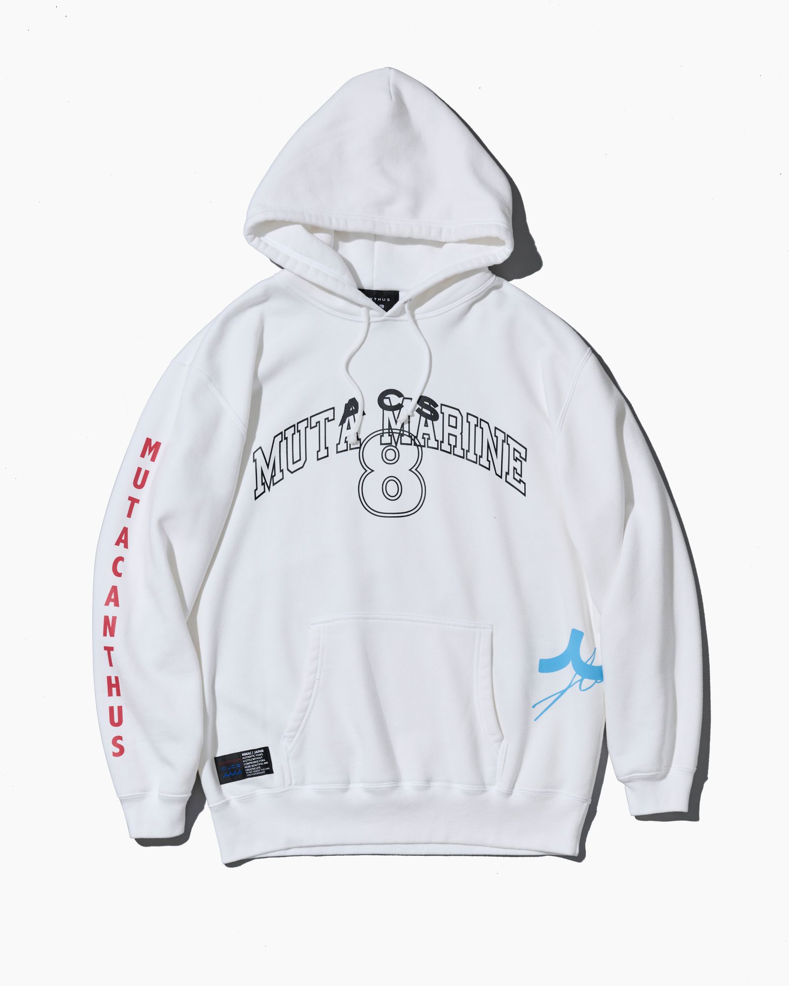 ☆先行予約☆ muta MARINE × ACANTHUS / テストプリントフーディー /パーカー / Test Print Hooded Sweatshirt / WHITE 【MA2656】