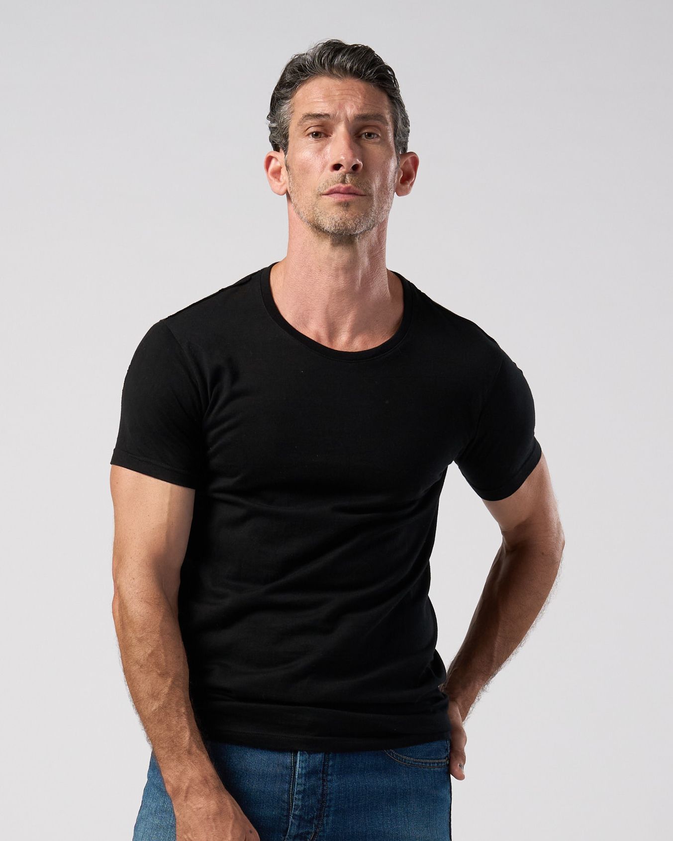 ☆先行予約☆ wjk  / スリムベーシッククルーネック半袖Tシャツ / slim basic crew-neck S/S / deep black【7005 js01k】