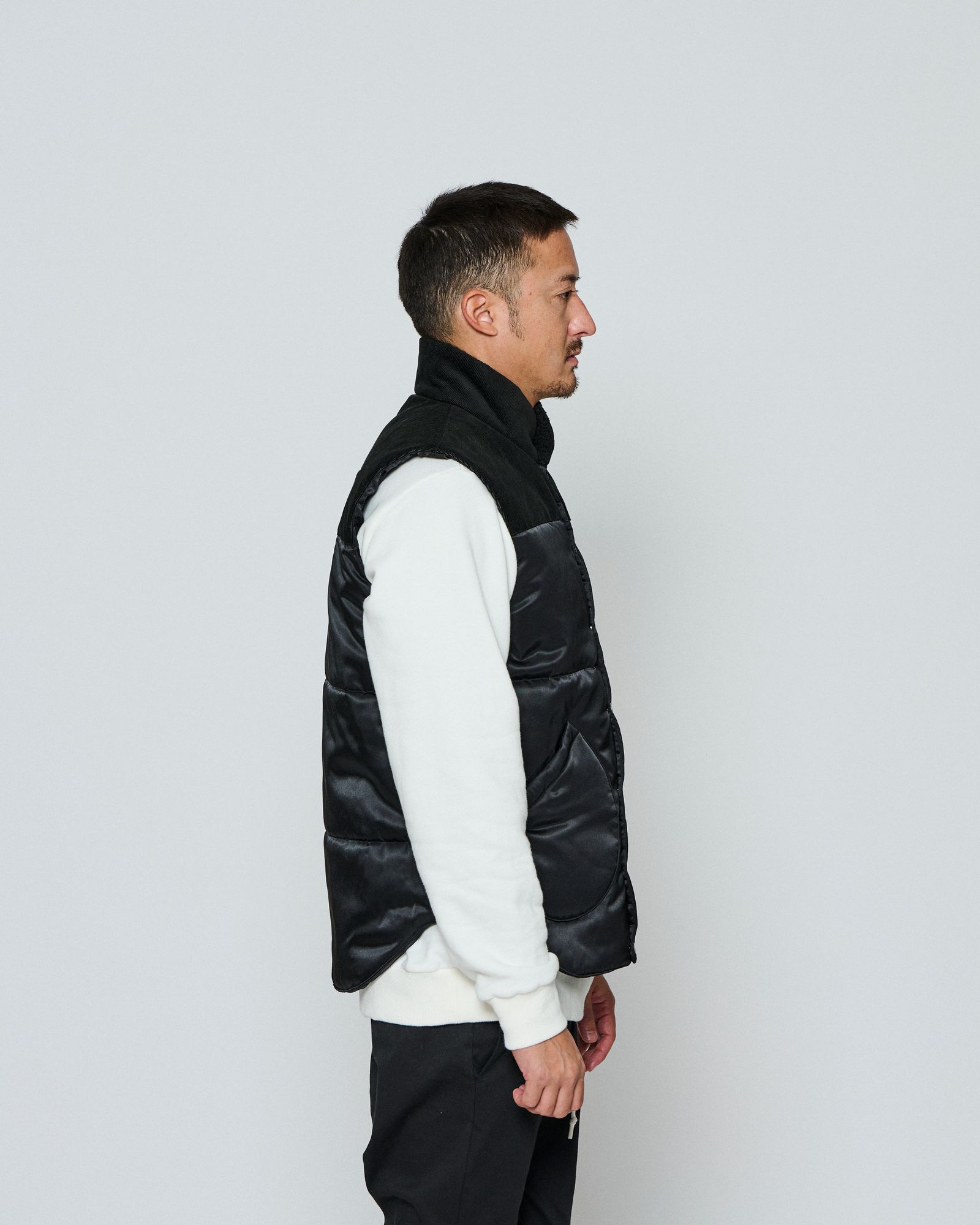 ☆先行予約☆ muta MARINE × ACANTHUS / シンサレートマウンテンベスト / Thinsulate Mountain Vest / BLACK 【MA2667】