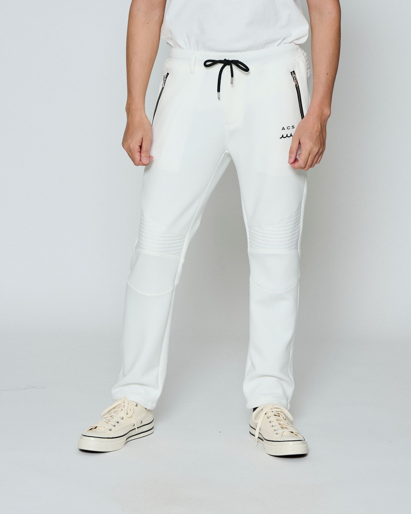 ☆先行予約☆ muta MARINE × ACANTHUS  / バイカーパンツ /  Double-knit Biker Pants / WHITE【MA2653】