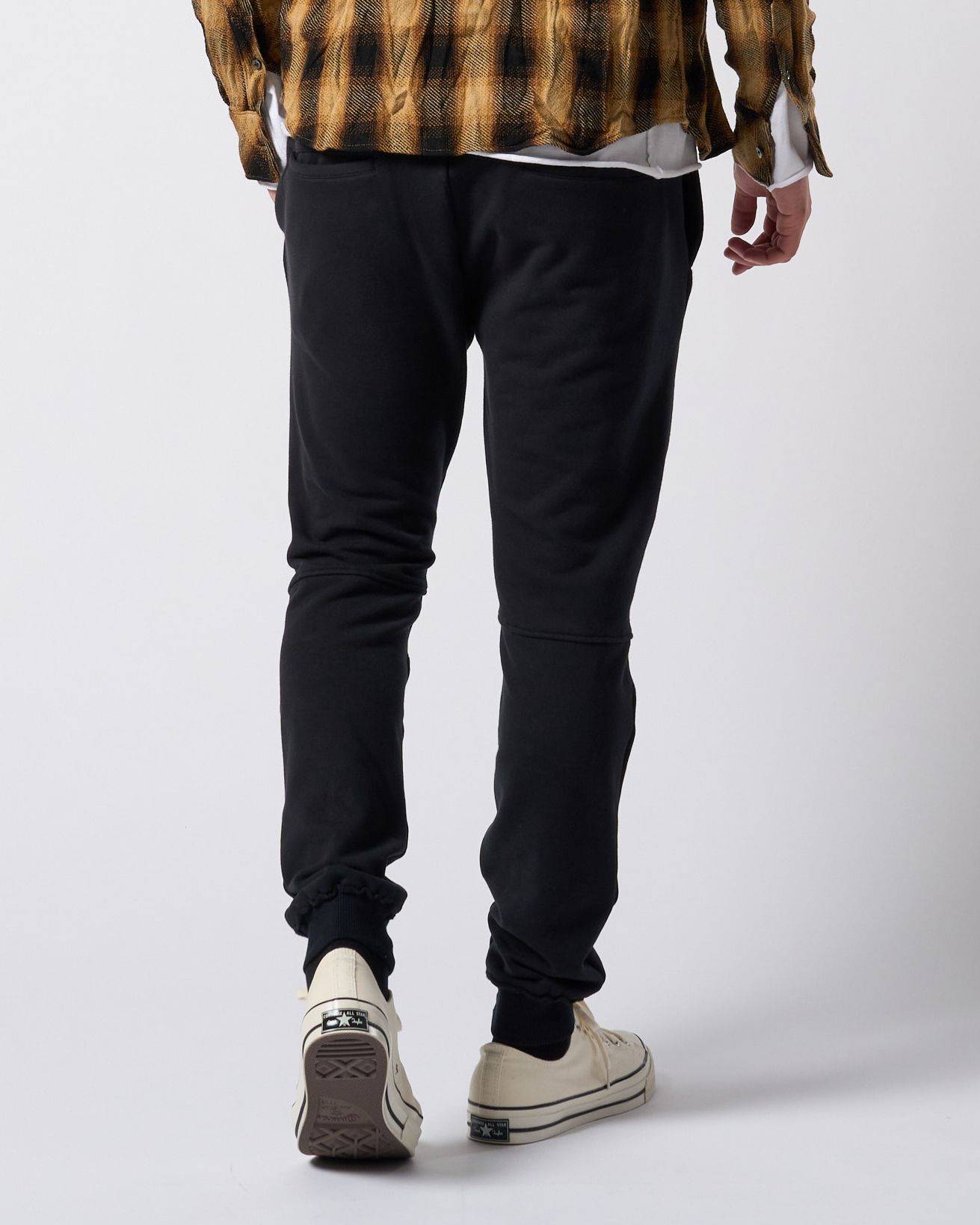 ☆先行予約☆ muta × wjk  / 高密度ストレッチ裏毛リブスウェットパンツ / super urake rib sweat pants / BLACK [503 mw07j]