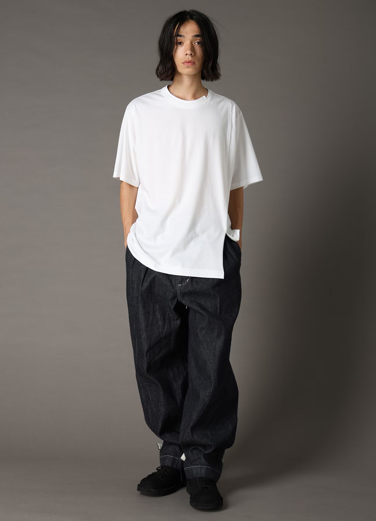 Ground Y×EDWIN 11oz INDIGO DENIM WIDE-TUCK PANTS WITH TAB DETAIL  / ワイドタックデニムパンツ / INDIGO [GX-P02-006-1]