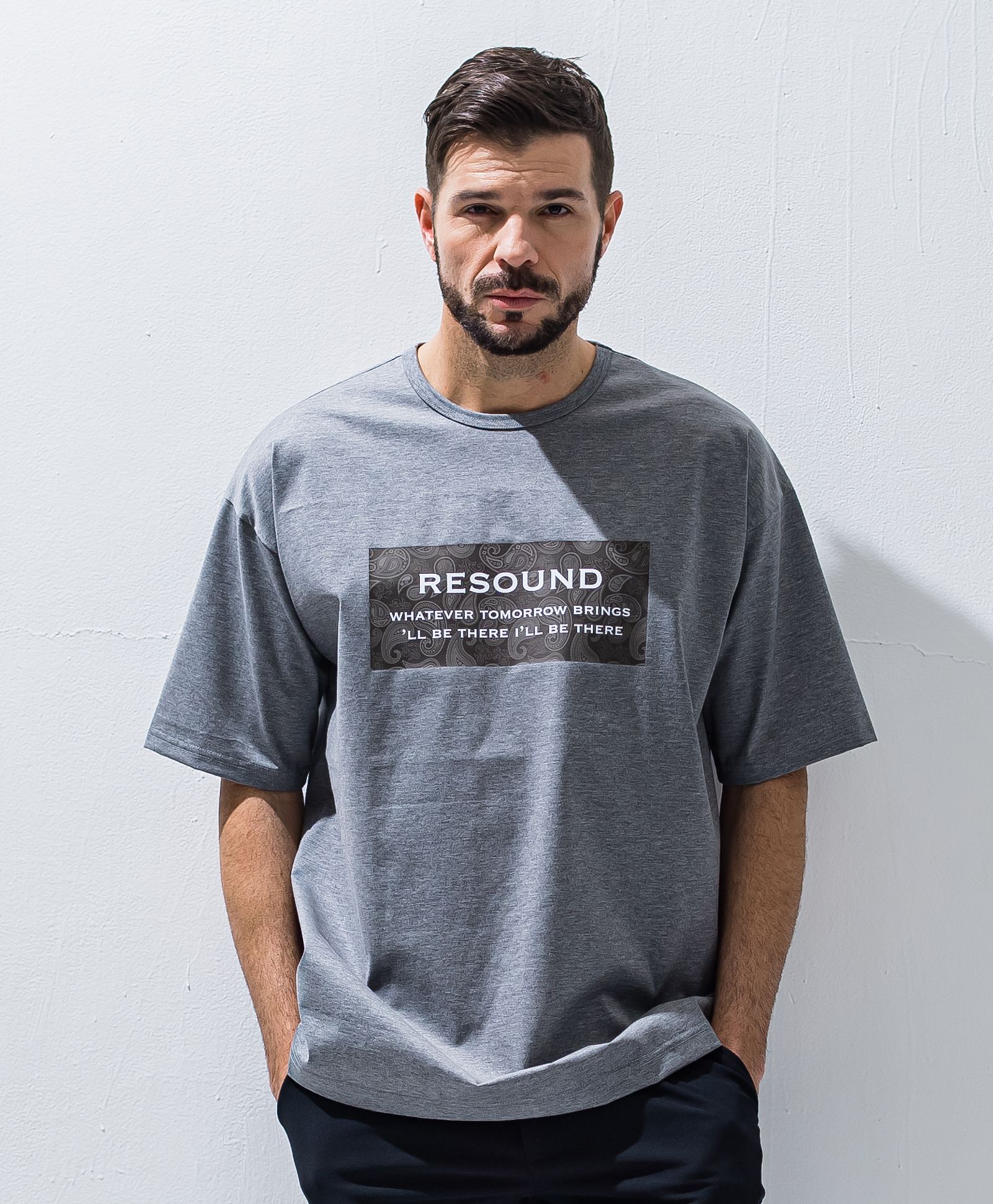 RESOUND CLOTHING - BANDANA BOX ROGO OVER TEE / バンダナロゴTシャツ