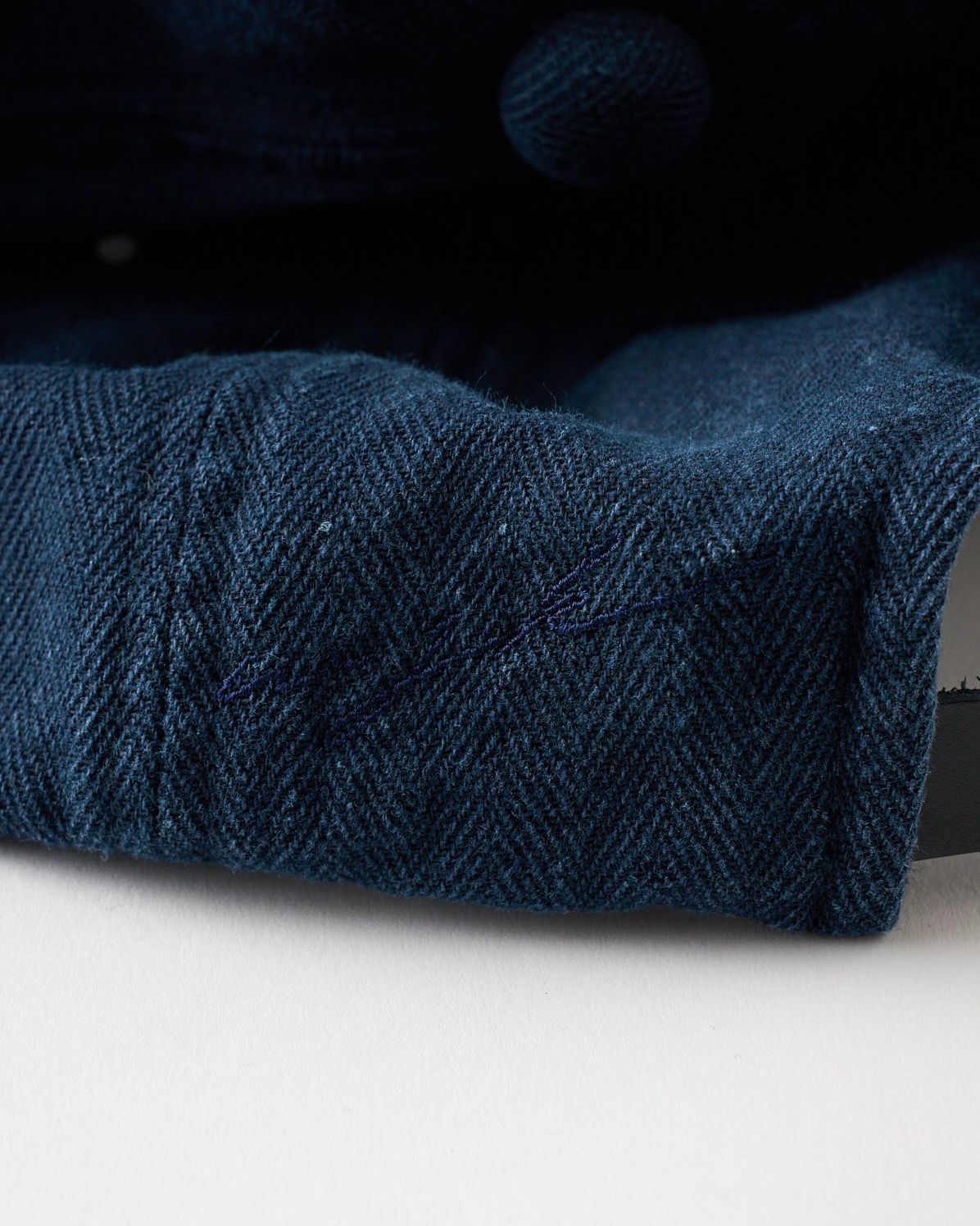 ☆先行予約☆ wjk  / ストライプニットビーニー / コットンリネンヘリンボーンエイジングベースボールキャップ / cotton linen herringbone aging B.B.cap / fade navy 【8007 cl29k】