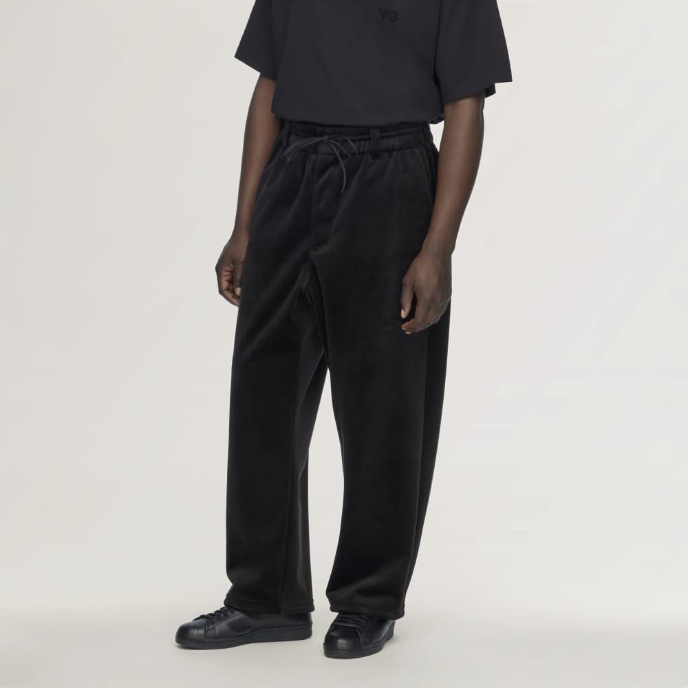 ベルベット コーデュロイ トラック パンツ /   Y-3 VELVET CORDUROY TRACK PANTS / BLACK [KY1374-APPA26]