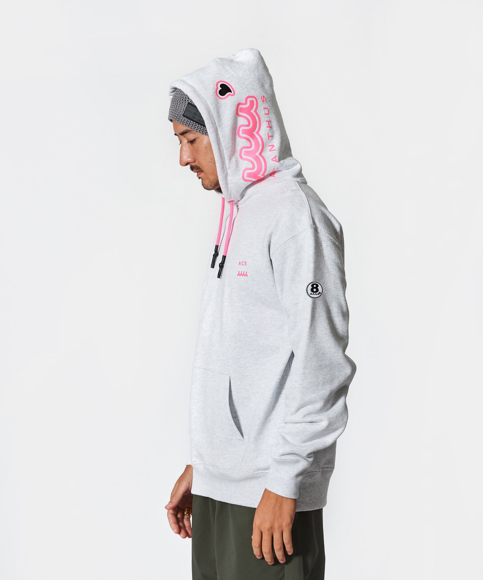 ⭐︎先行予約⭐︎ mutaMARINE x ACANTHUS / muta sweet Logo Zip-Up hoodie / ジップパーカー / GREY 【MA2670】