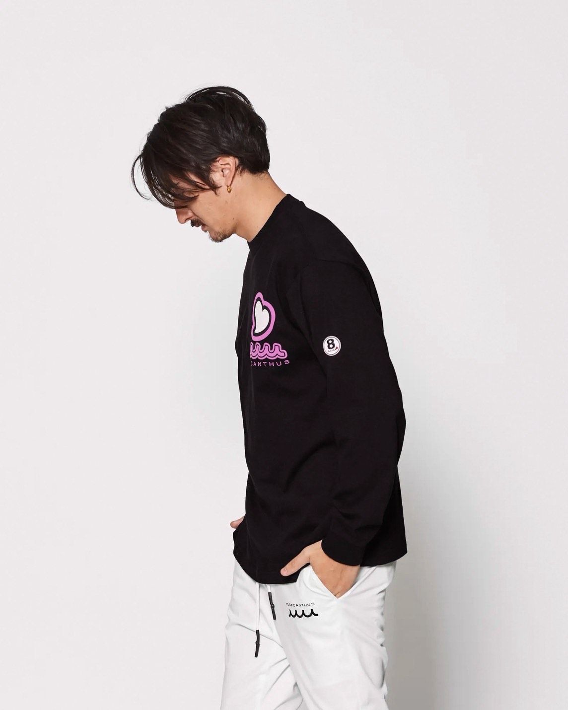 ☆先行予約☆muta MARINE × ACANTHUS  / femt LIMITED / muta sweet Logo L/S Tee / ロンT / BLACK PINK【MA2547】