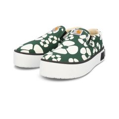 MARNI × CARHARTT WIP - GREEN SLIP-ON SNEAKERS / スニーカー / フォレストグリーン