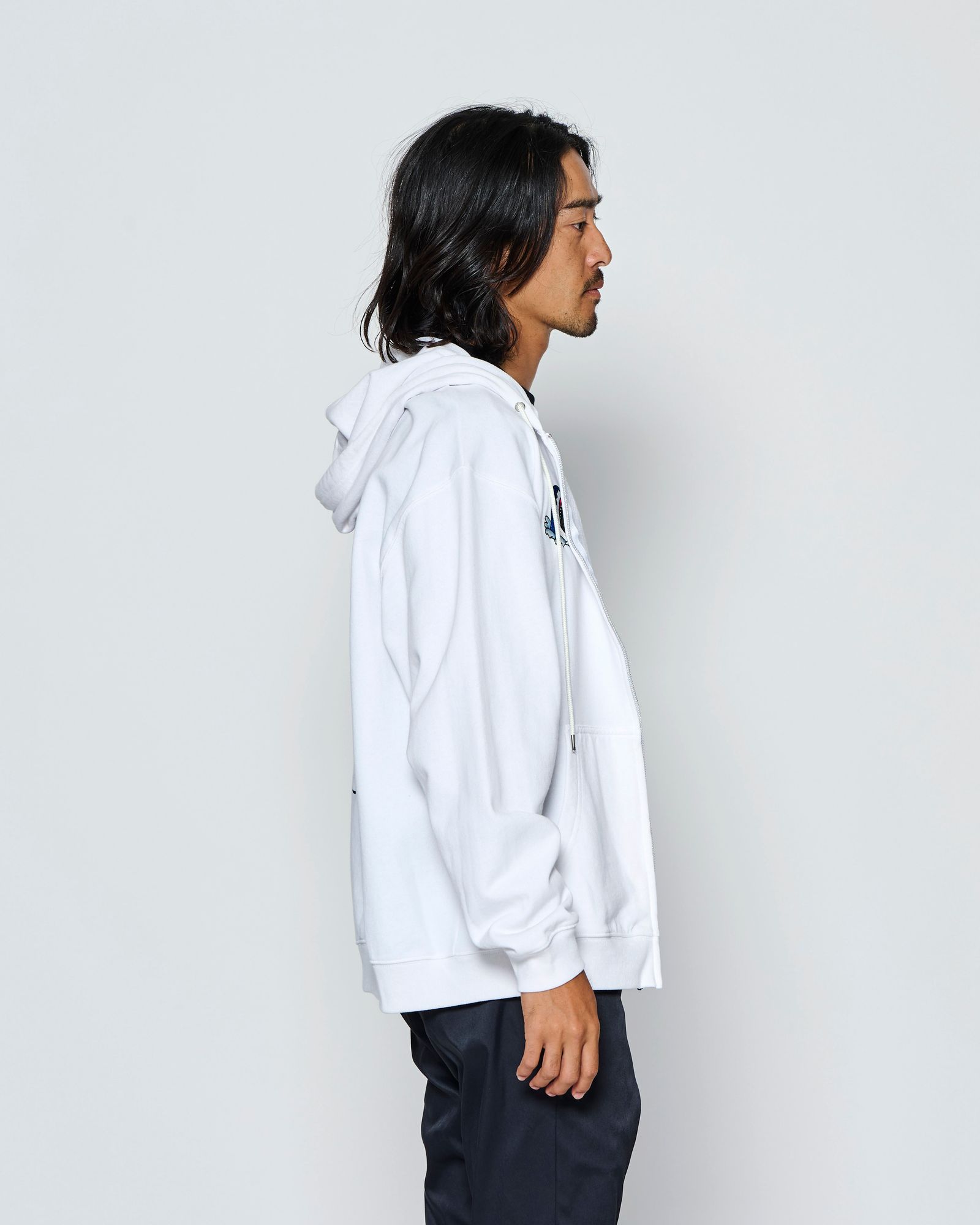 ☆先行予約☆muta MARINE × ACANTHUS  / スーベニアジップアップスウェットフーディー / ジップパーカー /  Souvenir Zip-up Hooded Sweatshirt / WHITE【MA2712】
