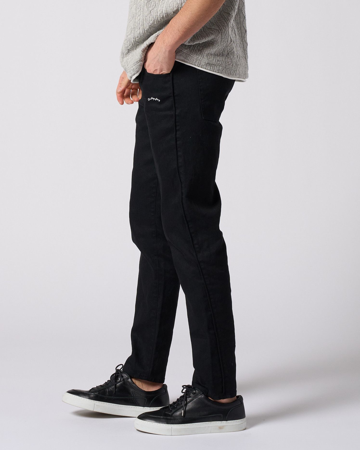 ☆先行予約☆ スリムテーパードデニム /  thin denim easy / BLACK [5224 ds07i]