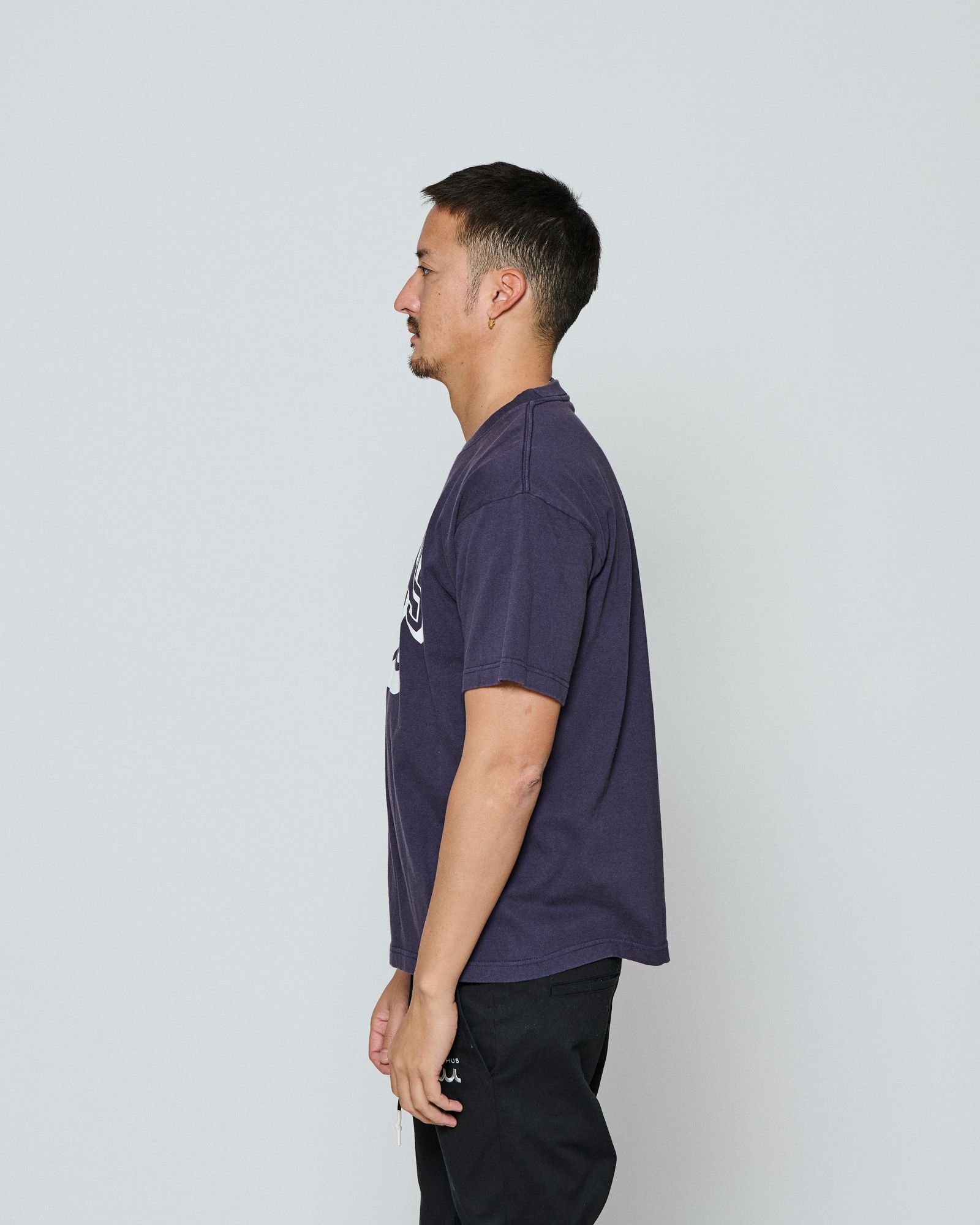 ☆先行予約☆ muta MARINE × ACANTHUS / カレッジロゴTシャツ / Shadow College Logo Tee / NAVY 【MA2662】