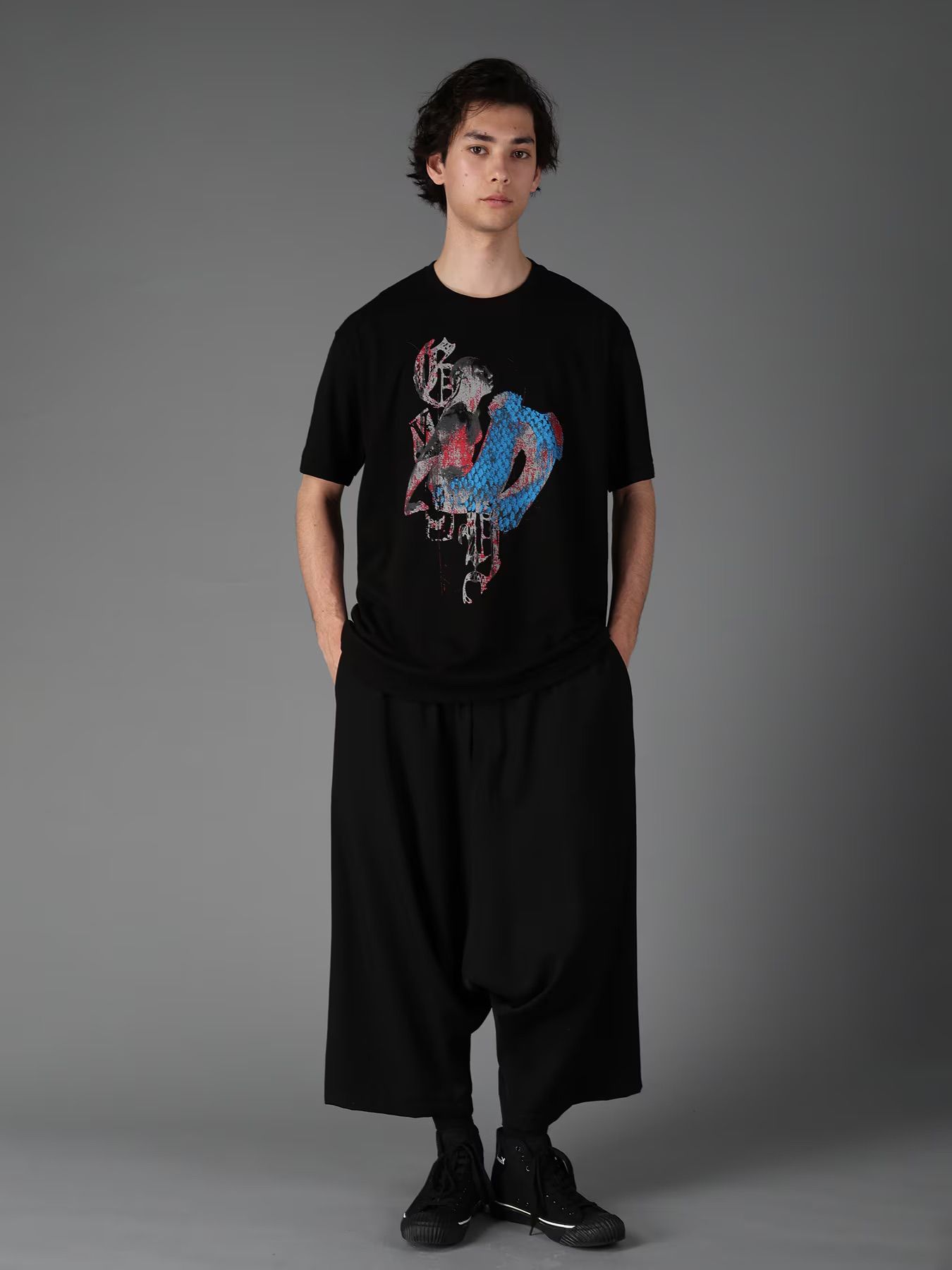 JERSEY MERMAID T-SHIRT / BLACK [GW-T72-070-2]
