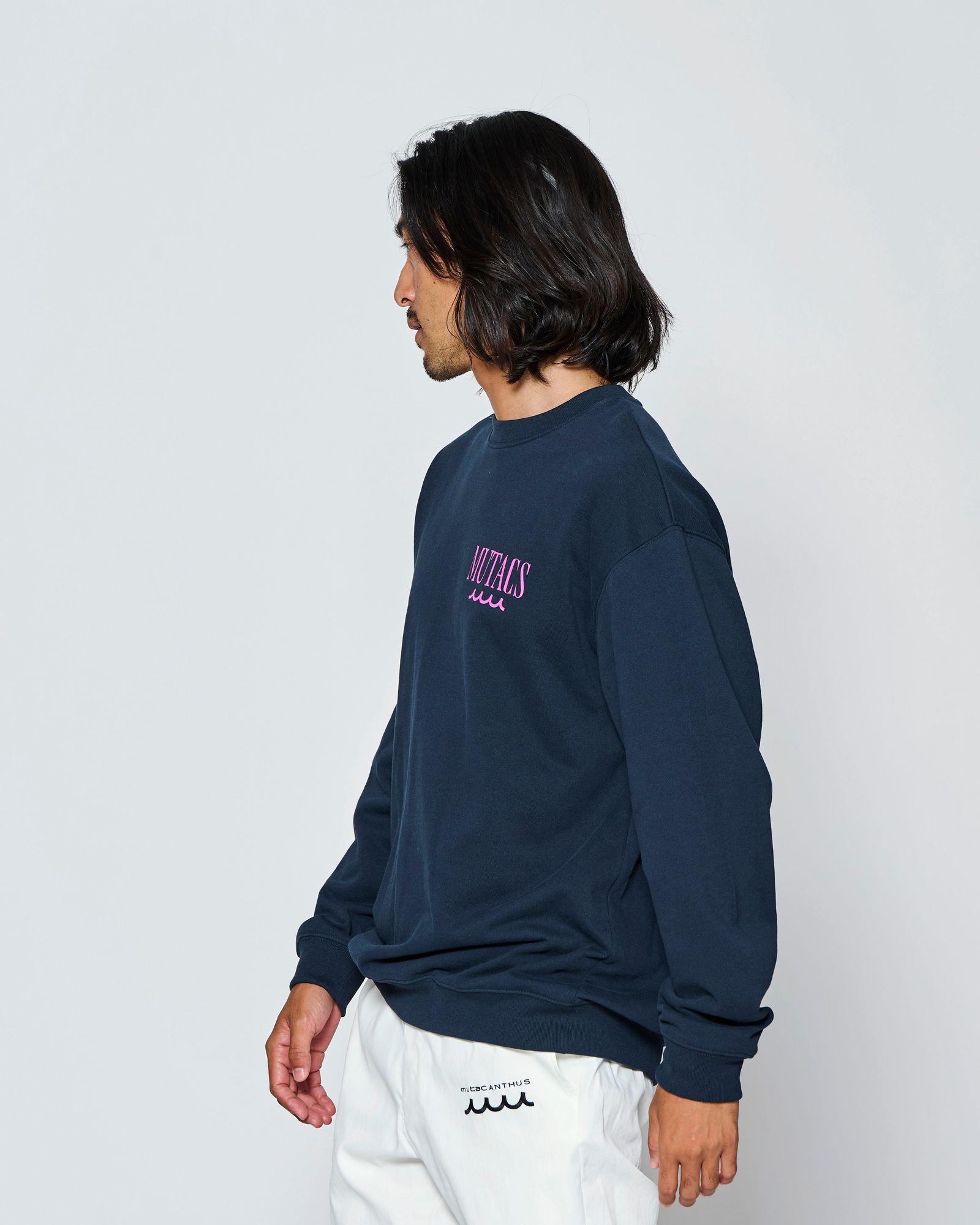 ☆先行予約☆muta MARINE × ACANTHUS  / サーフマンクルーネックスウェット / トレーナー /  Surf Man Crewneck / NAVY【MA2713】
