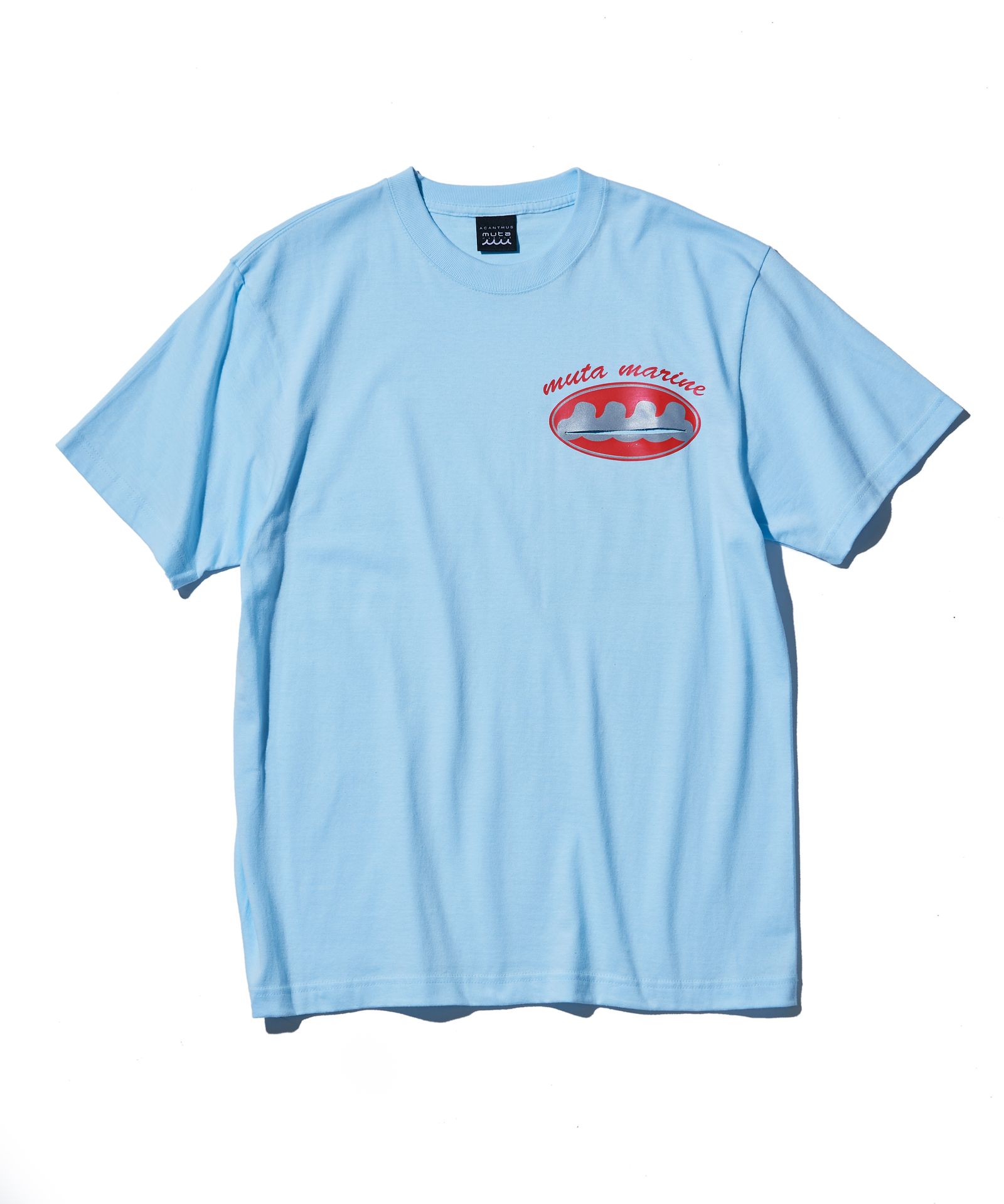 ACANTHUS × muta MARINE / muta Circle Logo Trimming Pocket Tee / トリミングポケットTシャツ / SAX 【MA2516】