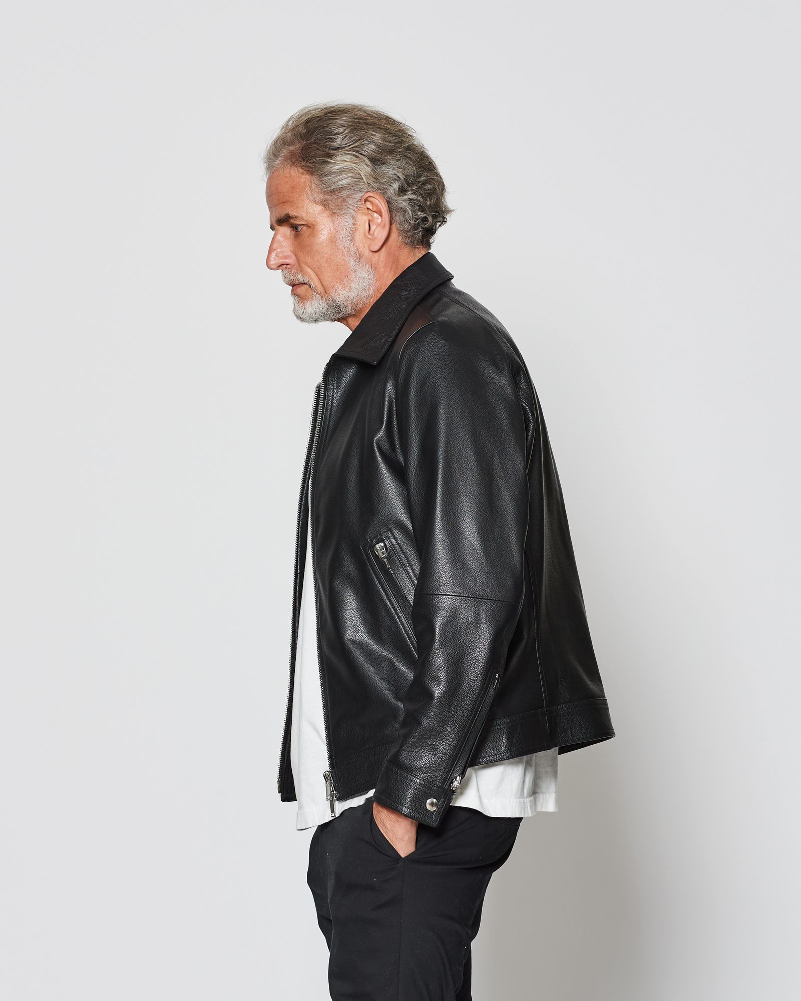 ☆先行予約販売2025年9月下旬～10月下旬頃入荷予定☆ EMMETI x ACANTHUS  / GIACOMO / レザージャケット / BLACK 【LM2502】