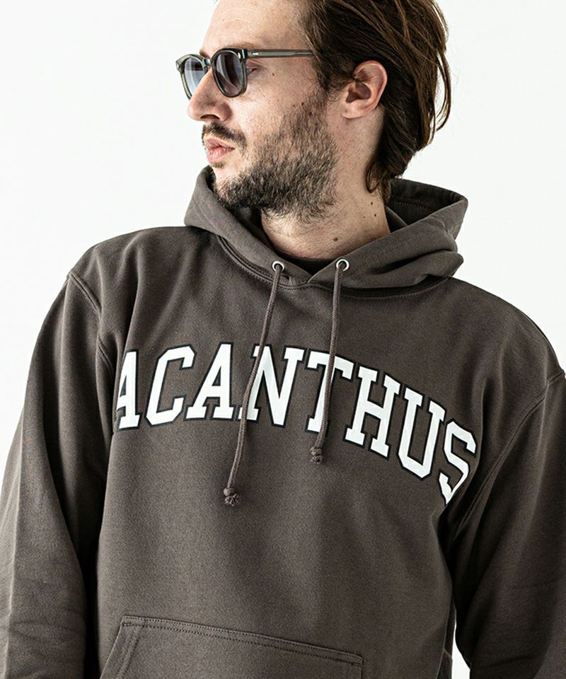 ACANTHUS - College Logo Hooded Sweatshirt / パーカー / CHARCOAL | femt