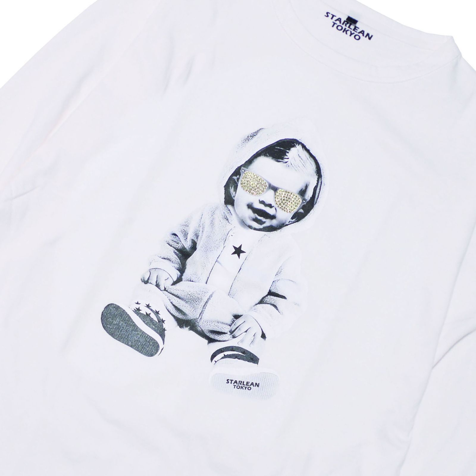 プリントロンT SWALLOW HOODIE BABY LONG T-SHIRT / [SLLT061] WHITE