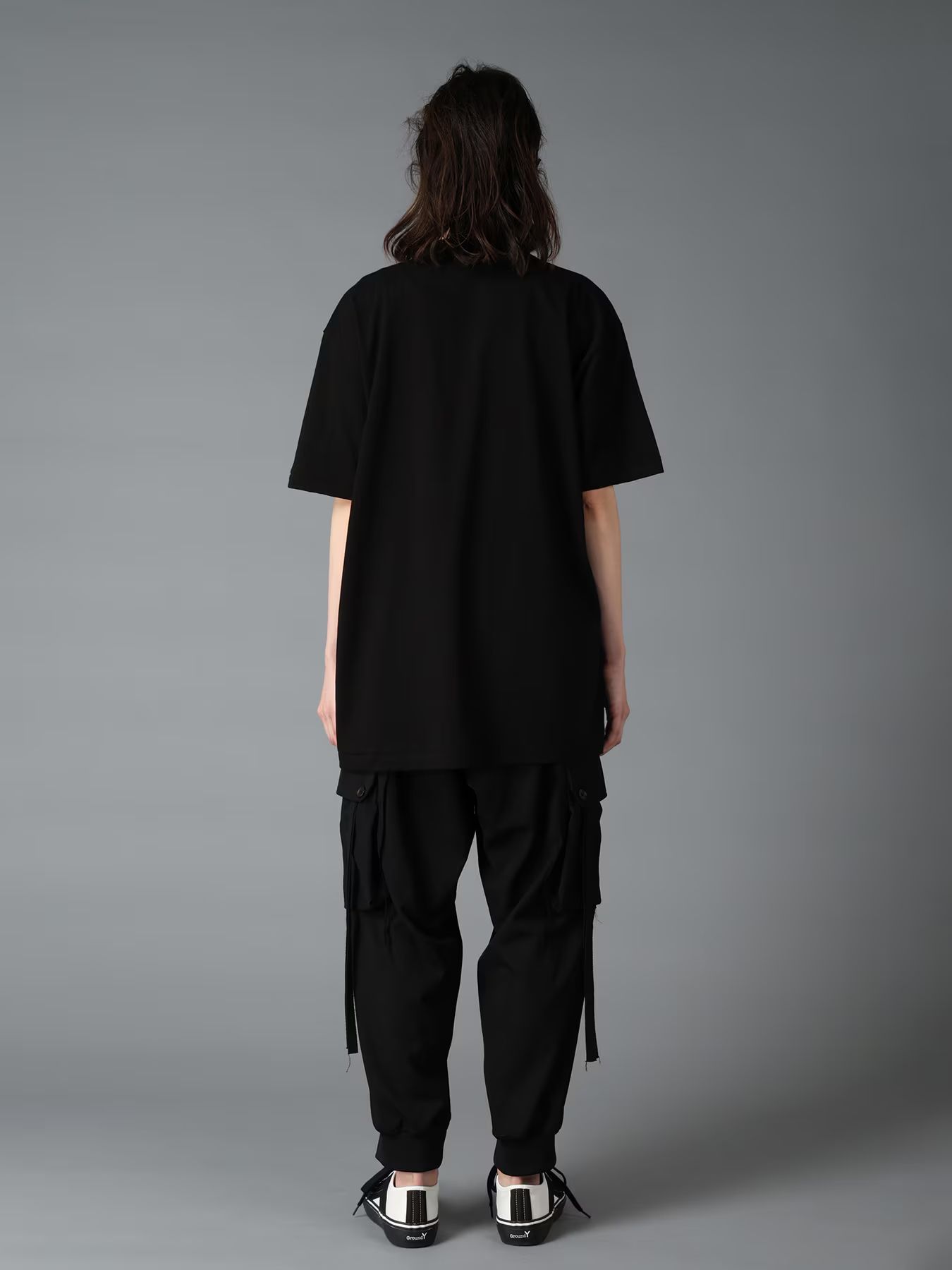 JERSEY RED DAHLIA T-SHIRT / BLACK  [GW-T79-070-2]