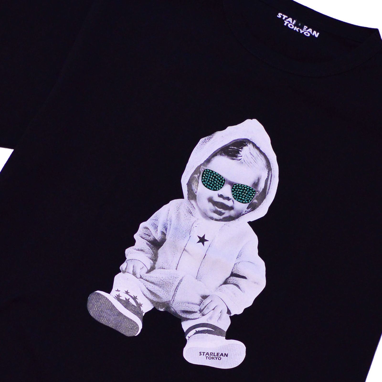 プリントTシャツ SWALLOW HOODIE BABY T-SHIRT / [SLTN112] BLACK
