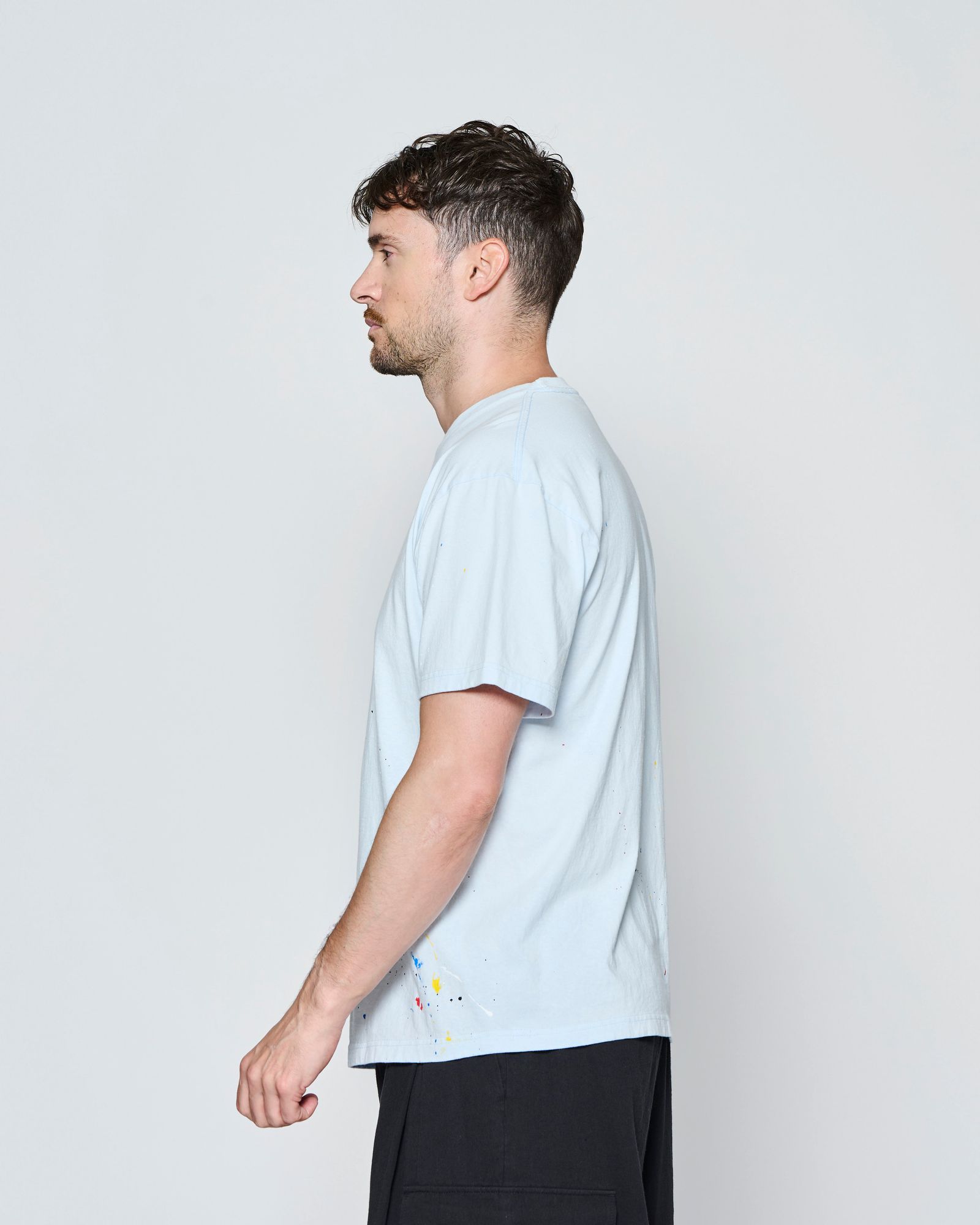 ☆先行予約☆ ヴィンテージ スプラッシュ Tシャツ  /  Vintage Wash Splash Tee / SAX【CT2702】