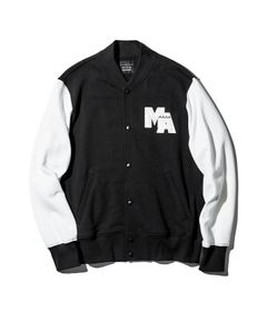 ACANTHUS x muta MARINE / muta Sweat Varsity Jacket / スタジャン / BLACK / MA2407