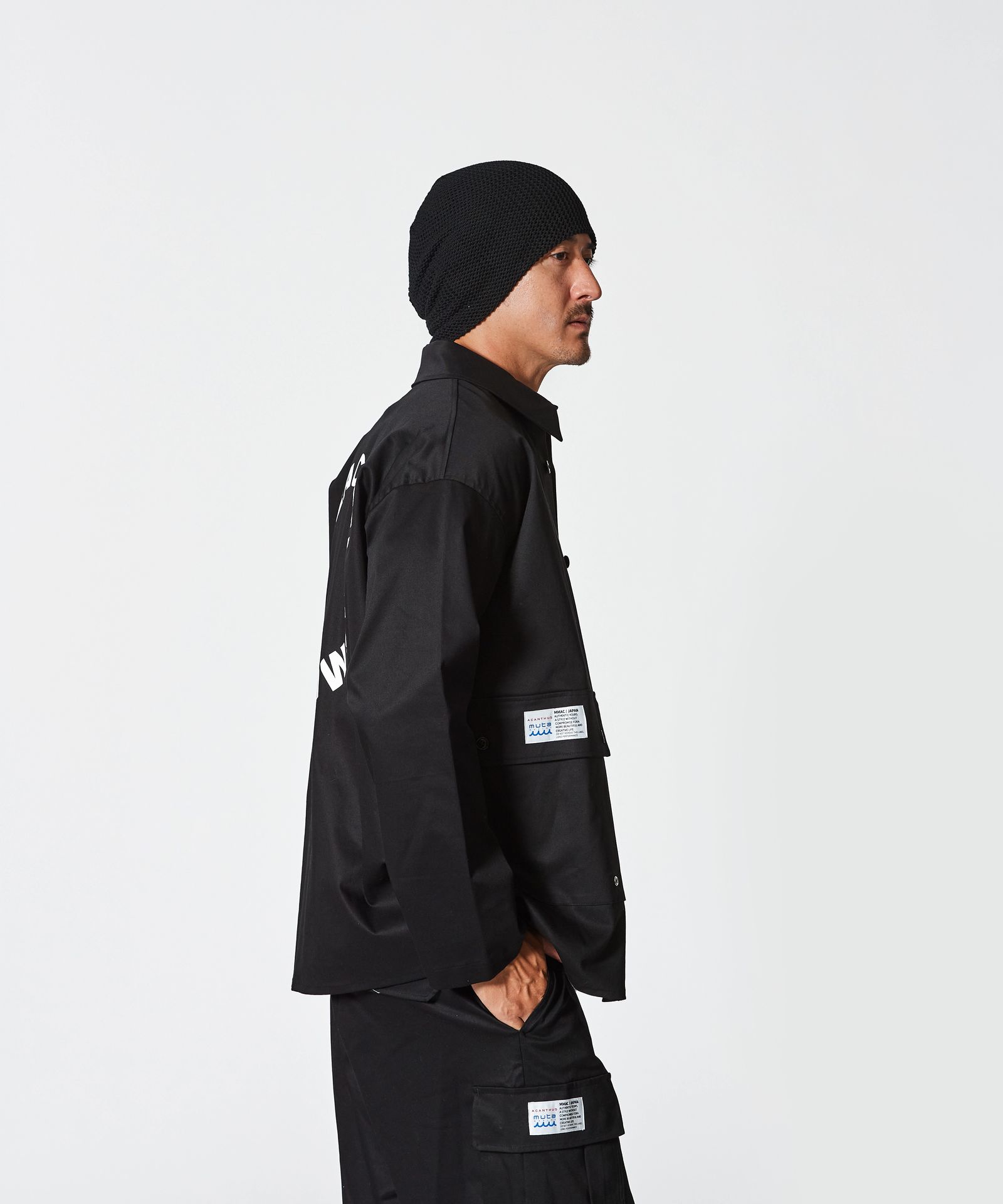 ACANTHUS × muta MARINE / muta Military Shirt Jacket / ミリタリーシャツジャケット / BLACK 【MA2502】