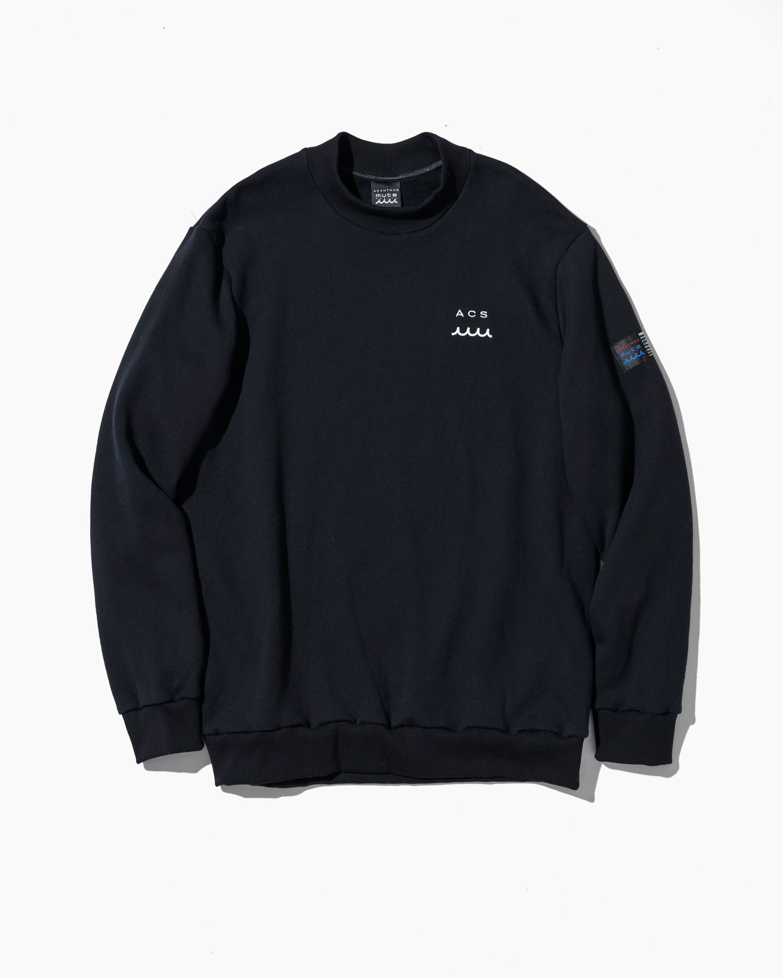 ☆先行予約☆ muta MARINE × ACANTHUS / モックネックスウェット / Mockneck Sweatshirts / BLACK 【MA2655】