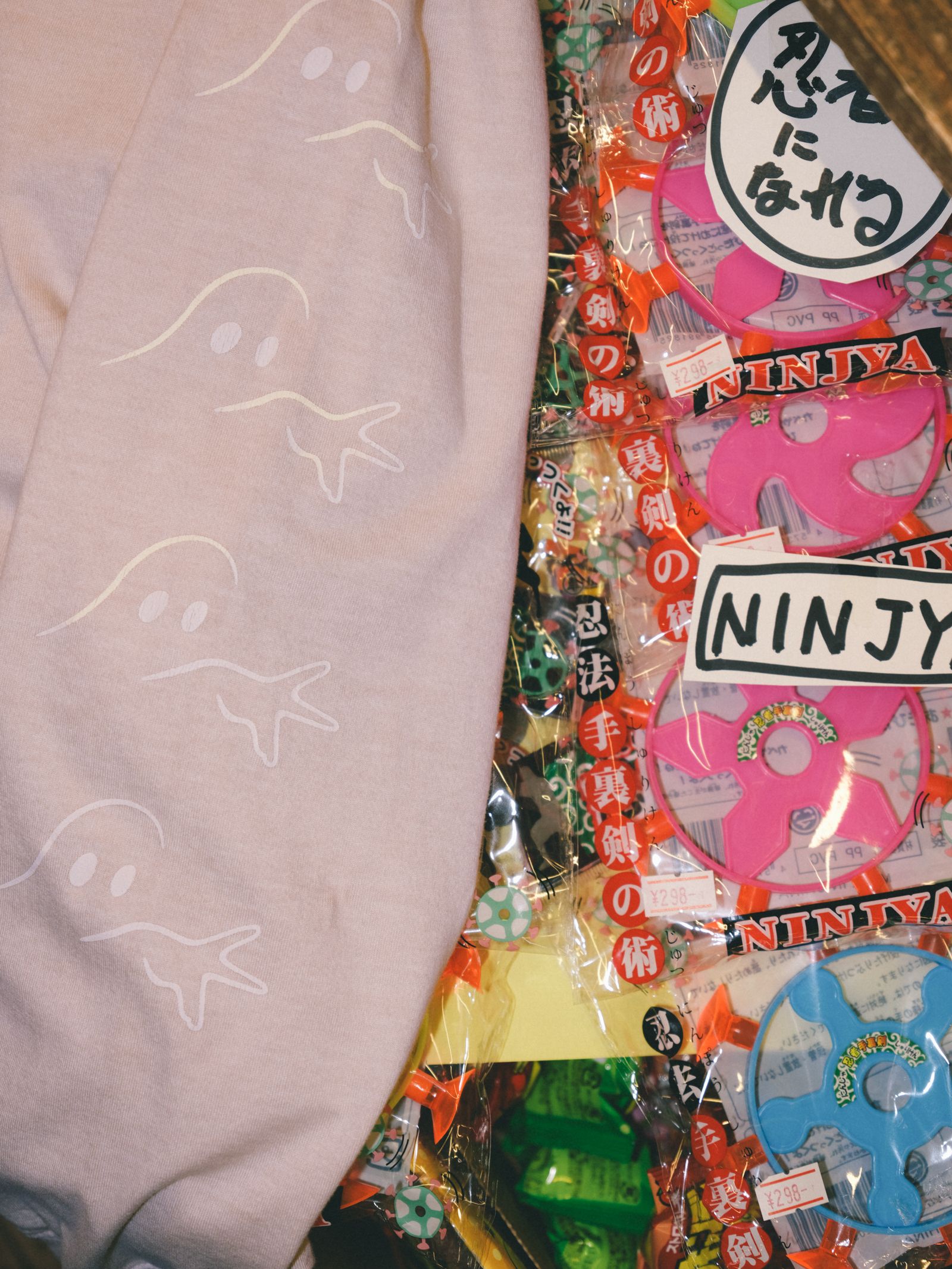 KREVA×GHOST ALMOSTBLACK / DAMEGE DYEING LONG SLEEVE T HAKUTOU / PINK [KRVGAB-C-3-2]