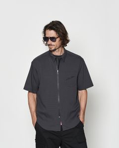 ☆先行予約☆ Dot Air®ジップアップショートスリーブシャツ / Dot Air® Zip Up S/S Shirt / CHARCOAL【SH2601】