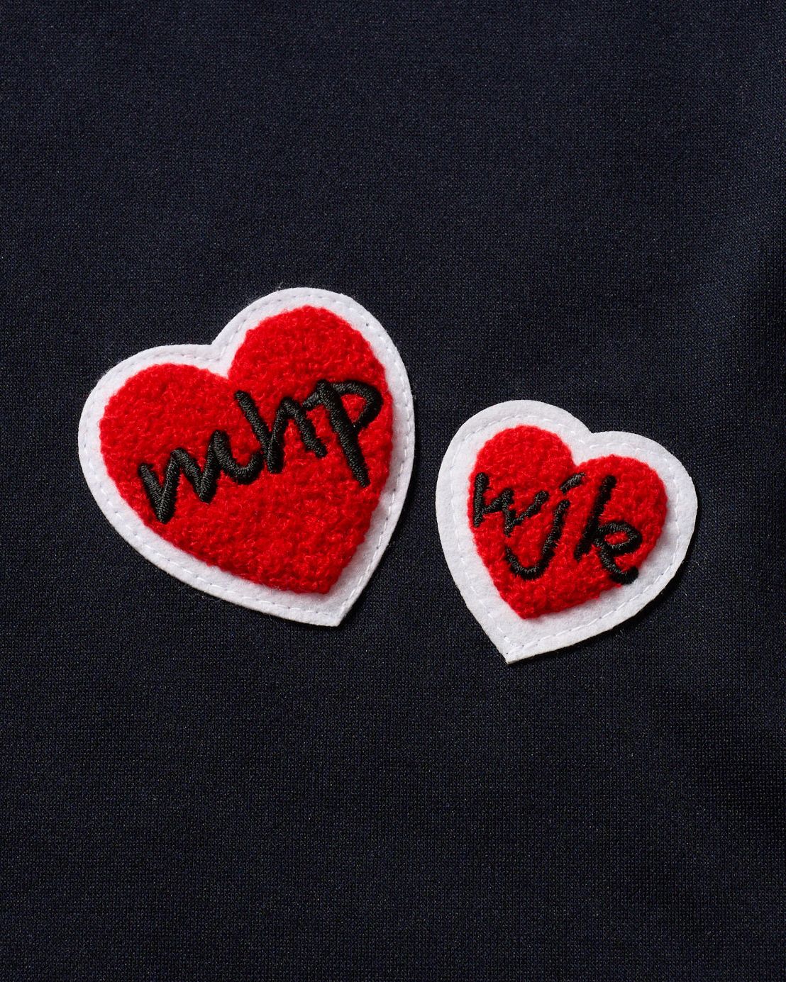 ☆先行予約☆Maison Honoré Paris× wjk  / 2ハートパッチクールタッチ半袖Tシャツ / 2-heart patch cool touch S/S / navy×red【712 hw02k】