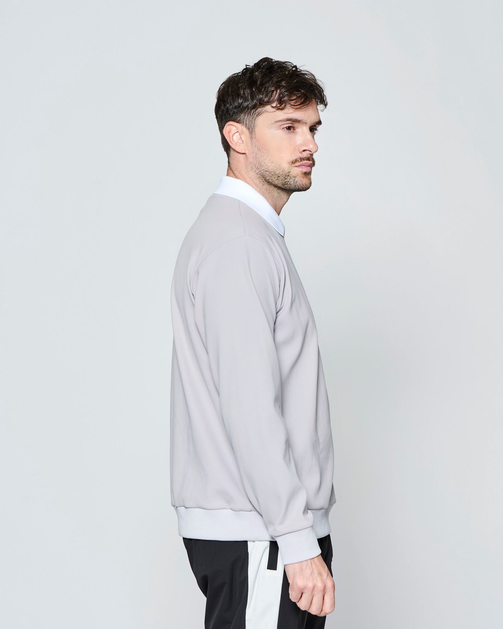 ☆先行予約☆muta MARINE × ACANTHUS  / ポロクルーネックスウェット /  Polo Crewneck / GREY【MA2710】