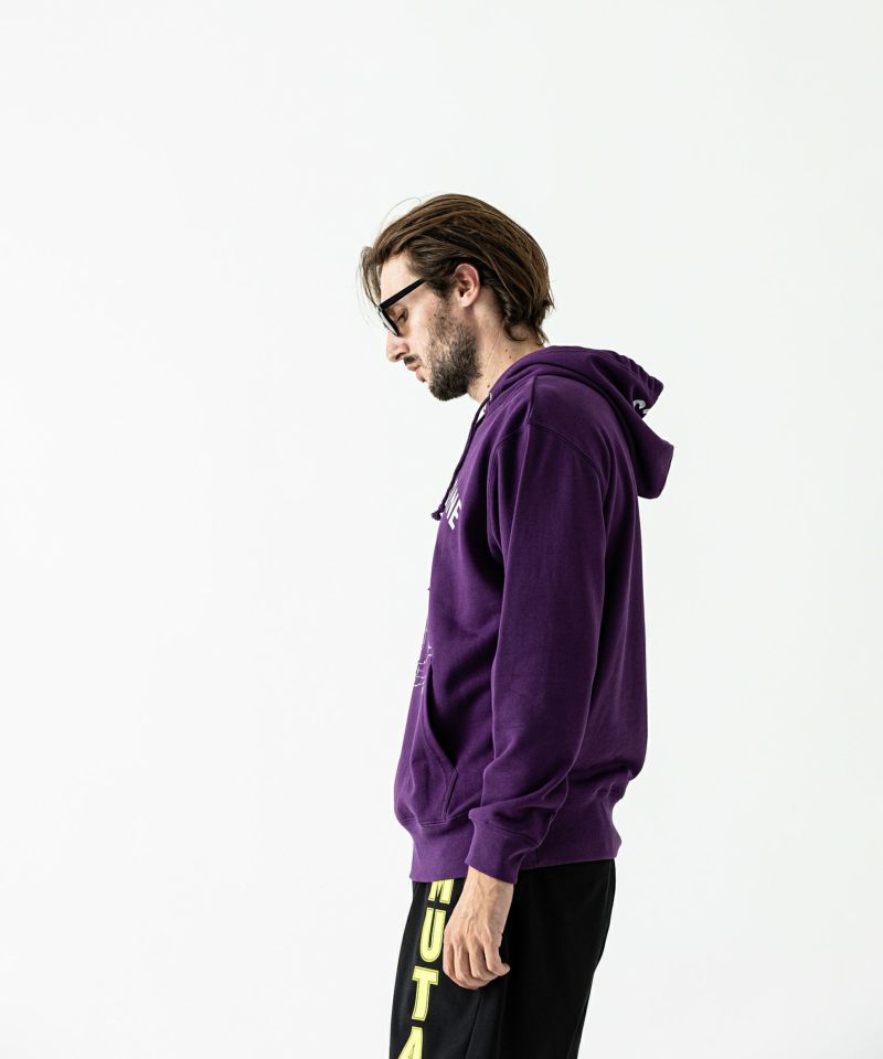 ACANTHUS x mutaMARINE / ohtadesigh×SToL Hand Paint Hooded Sweatshirt / PURPLE