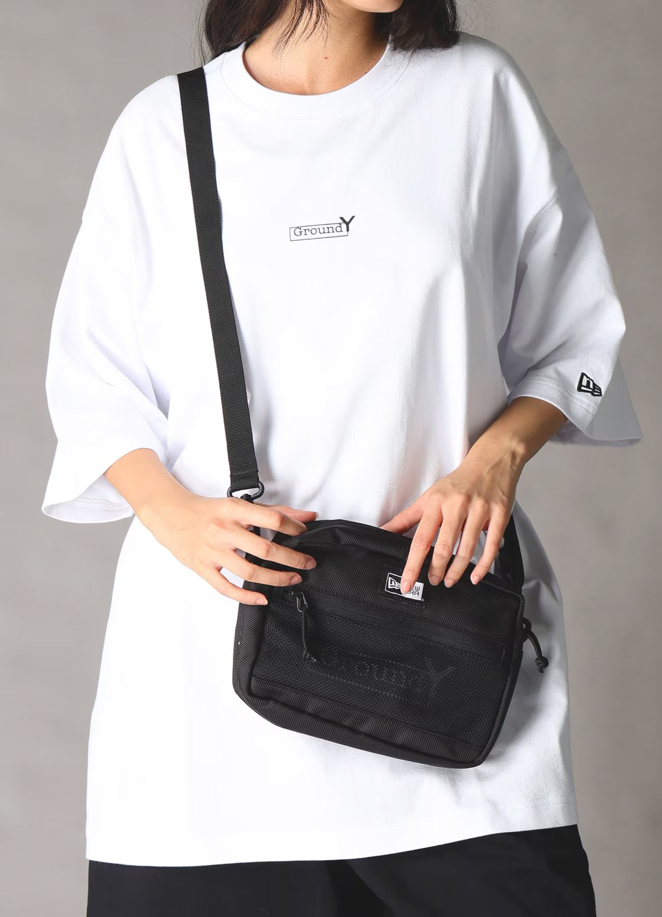 Ground Y×NEW ERA SHOULDER POUCH L Ground Y LOGO [GK-I90-991-1]