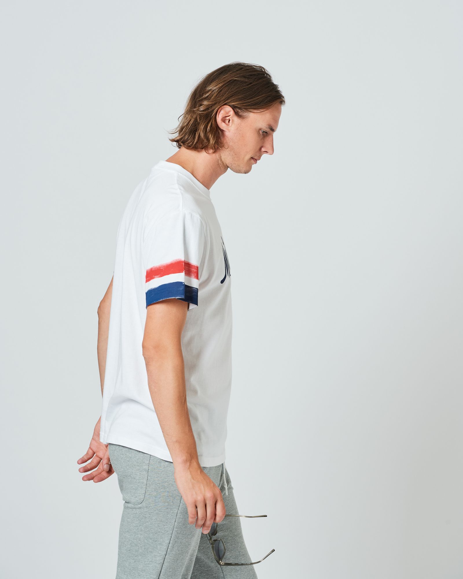 ACANTHUS x muta MARINE / muta Hand Line Paint Tee / ハンドペイントラインTシャツ / WHITE / MA2415