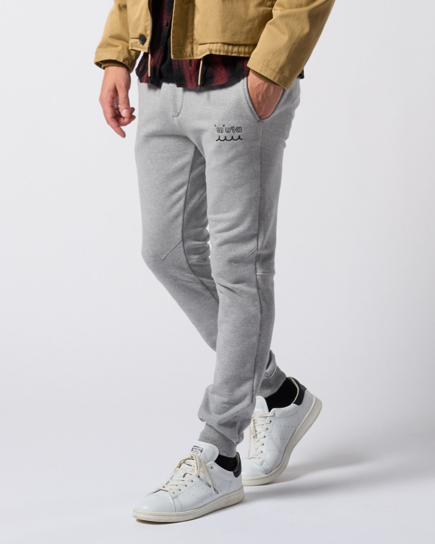 ☆先行予約☆ muta × wjk  / 高密度ストレッチ裏毛リブスウェットパンツ / super urake rib sweat pants / T.GRAY[503 mw07j]