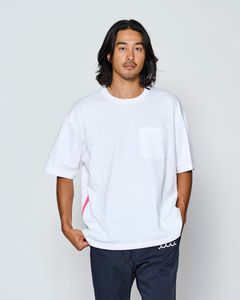 ☆先行予約☆muta MARINE × ACANTHUS  / ドローコード付きポケットTシャツ /  Drawstring Pocket Tee / WHITE【MA2724】