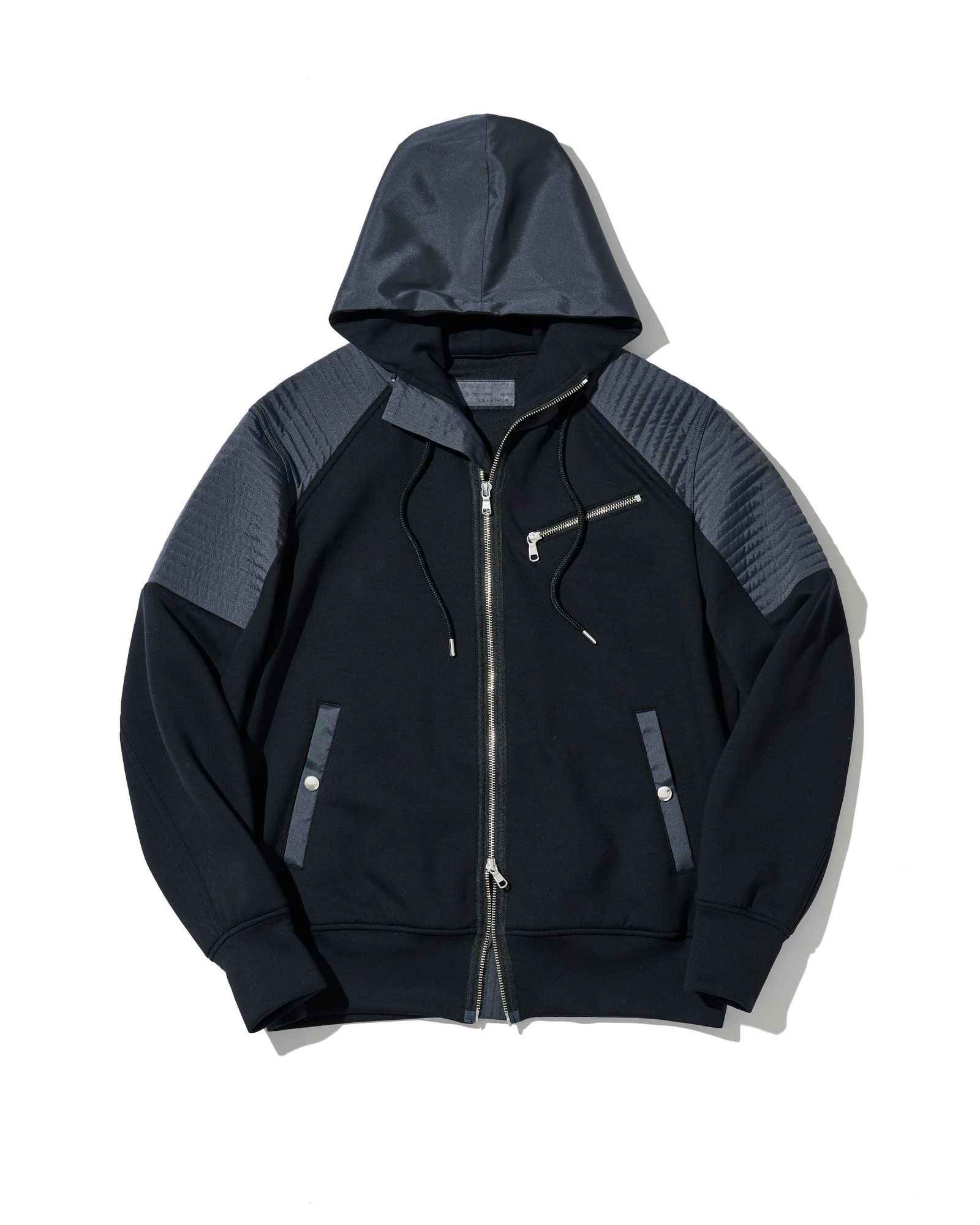 ☆先行予約☆  バイカーパーカー / フーディー / Double-knit Biker Hoodie / BLACK 【DW2601】