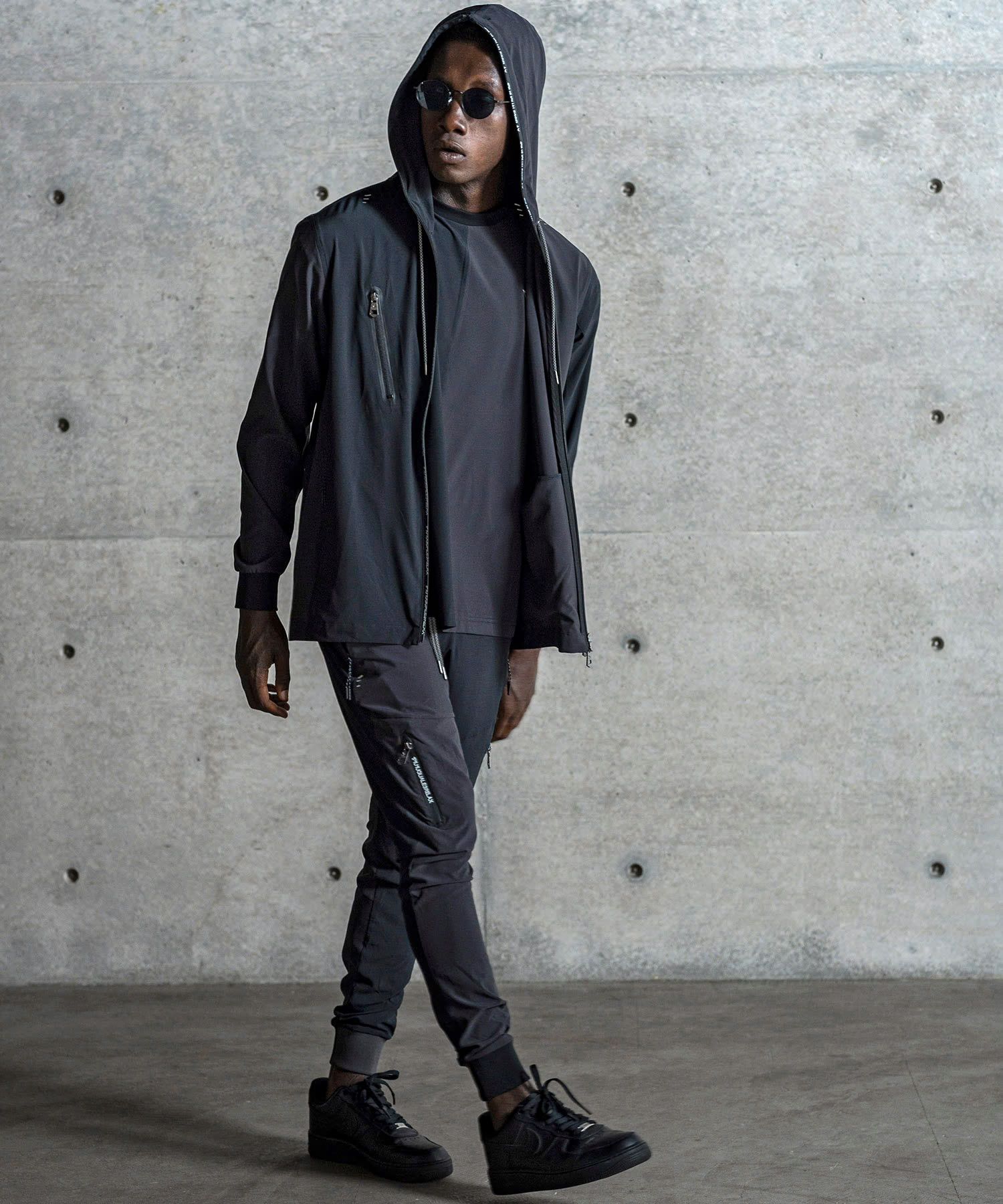 バイカラーランニングパンツ / ブラック【USB-26034】