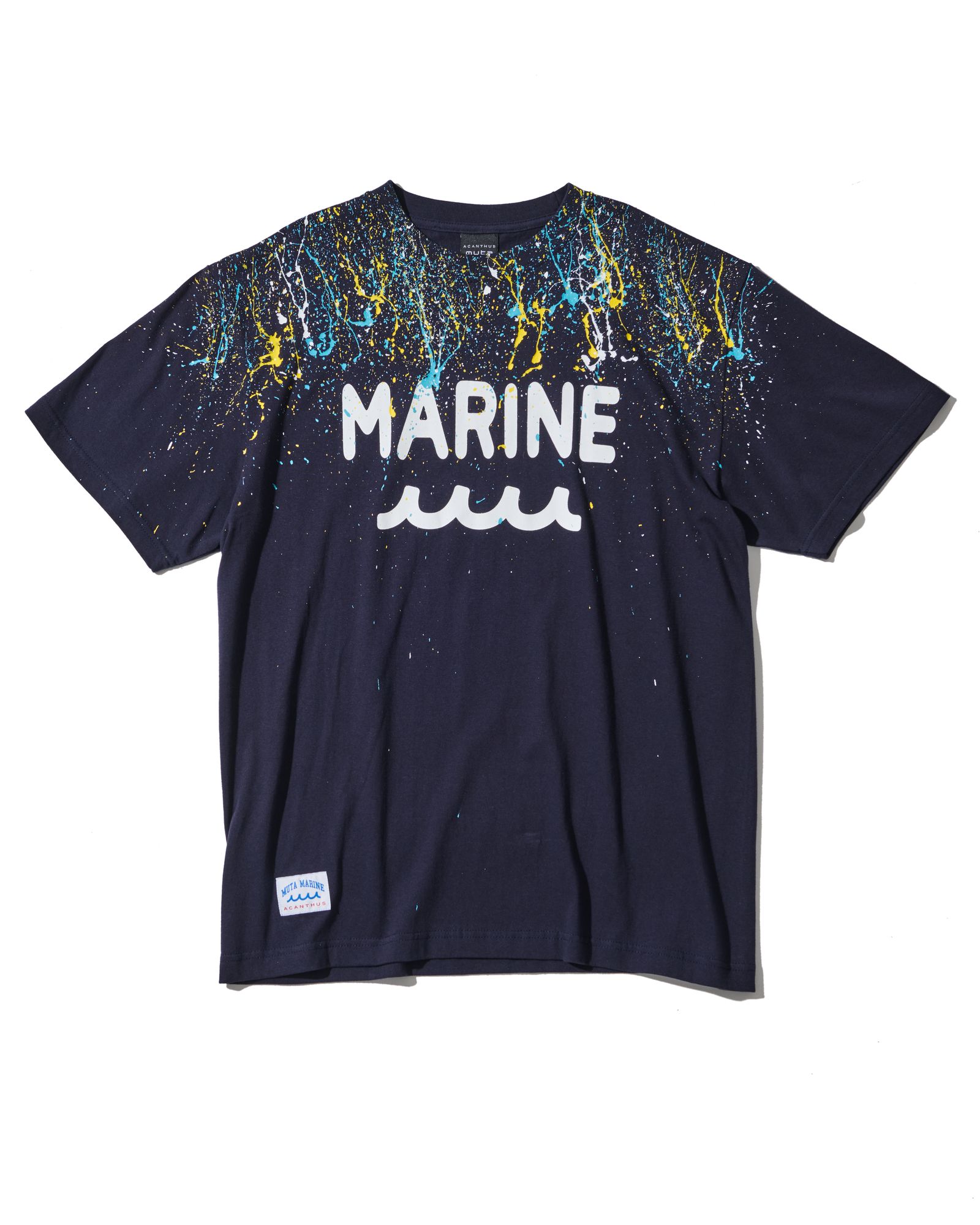 ☆先行予約☆muta MARINE × ACANTHUS  / スプラッシュマリンロゴTシャツ  /  Splash Marine Logo Tee / NAVY【MA2614】