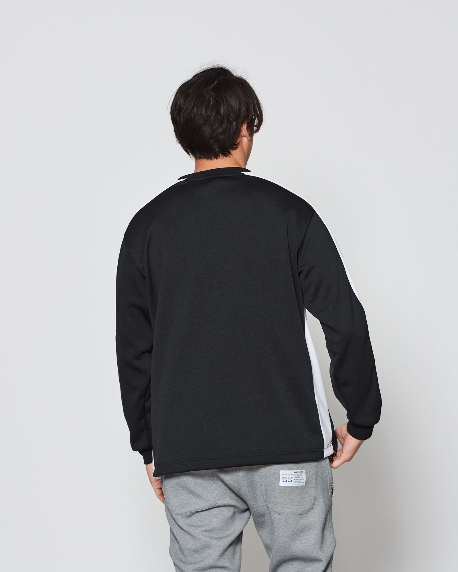 ACANTHUS × muta MARINE / muta Soccor Jersey Top / ジャージトップス / BLACK WHITE 【MA2538】
