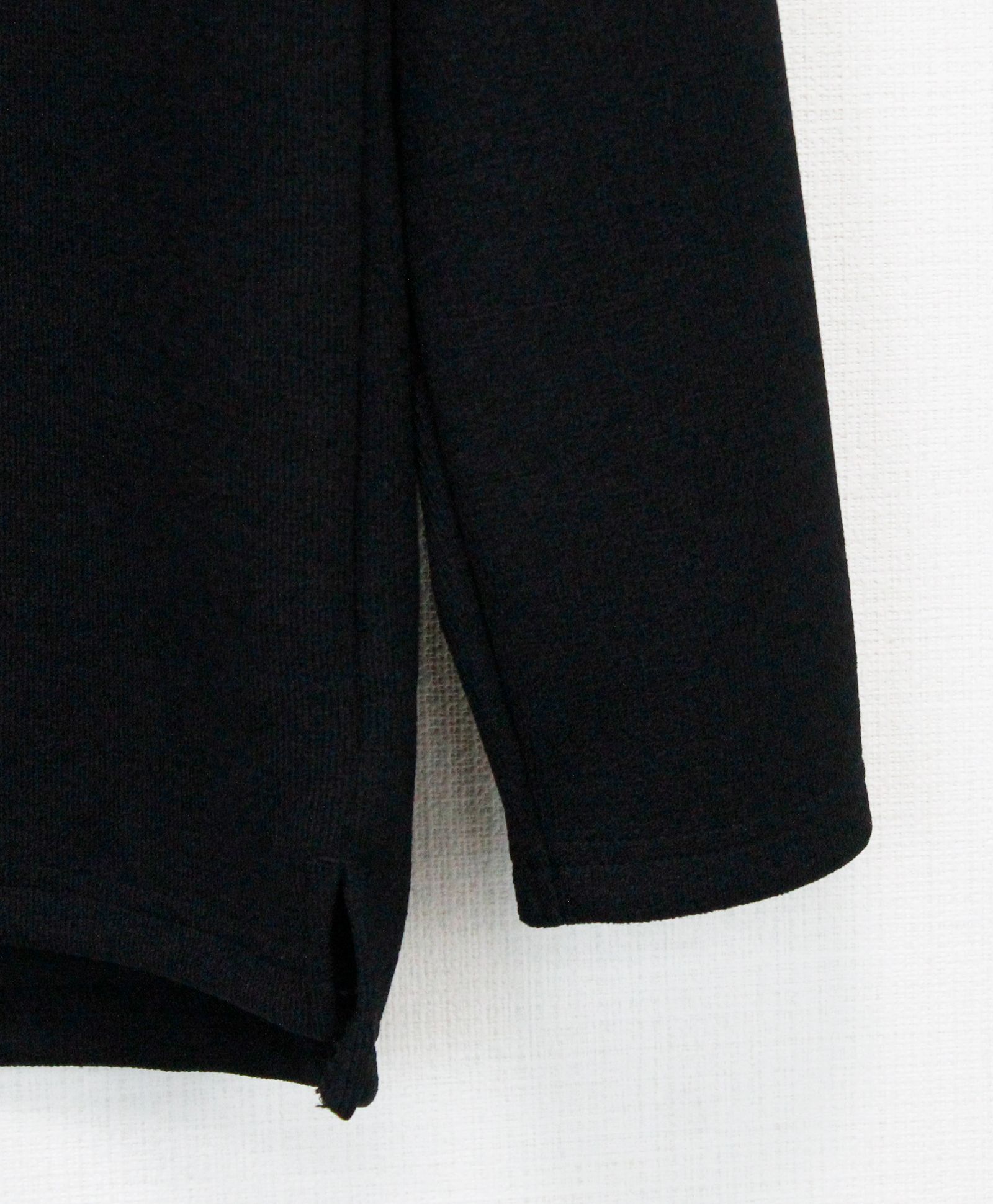 リネンライクダブルフェイスロンT  / ブラック[86003]