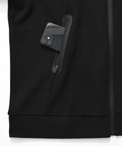 止水ジップパーカー / ブラック【341027】