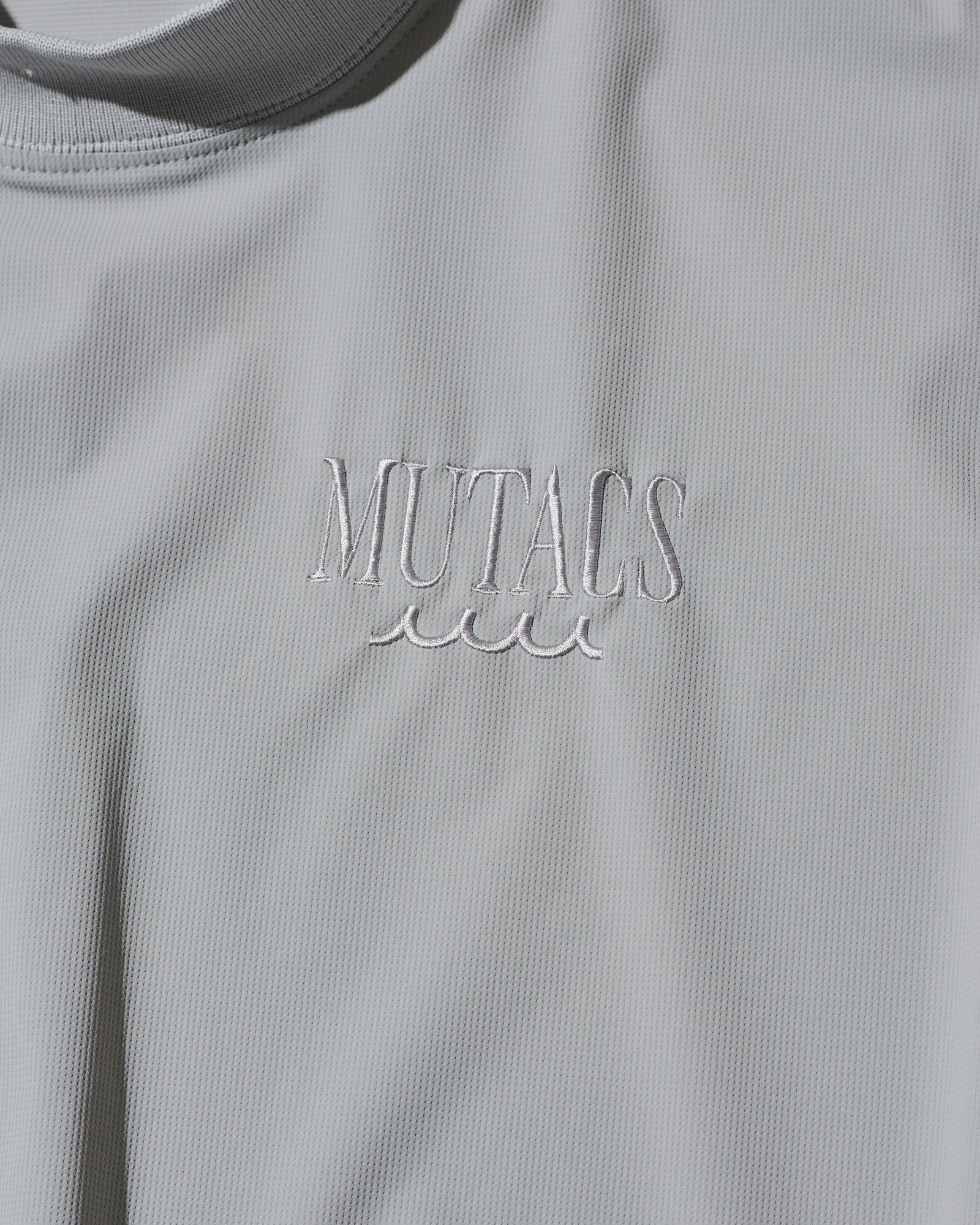 ☆先行予約☆muta MARINE × ACANTHUS  / サイドジップ長袖モックネックTシャツ /  Side Zip L/S Mock Top / GREY【MA2706】