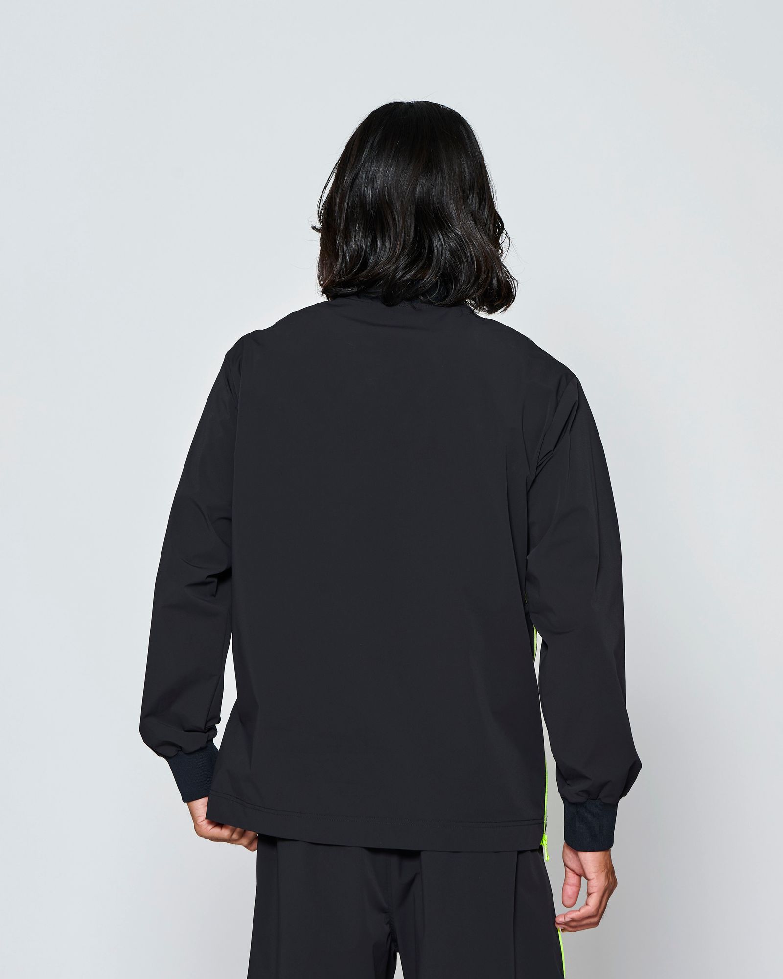 ☆先行予約☆muta MARINE × ACANTHUS  / サイドジップ長袖モックネックTシャツ /  Side Zip L/S Mock Top / BLACK【MA2706】