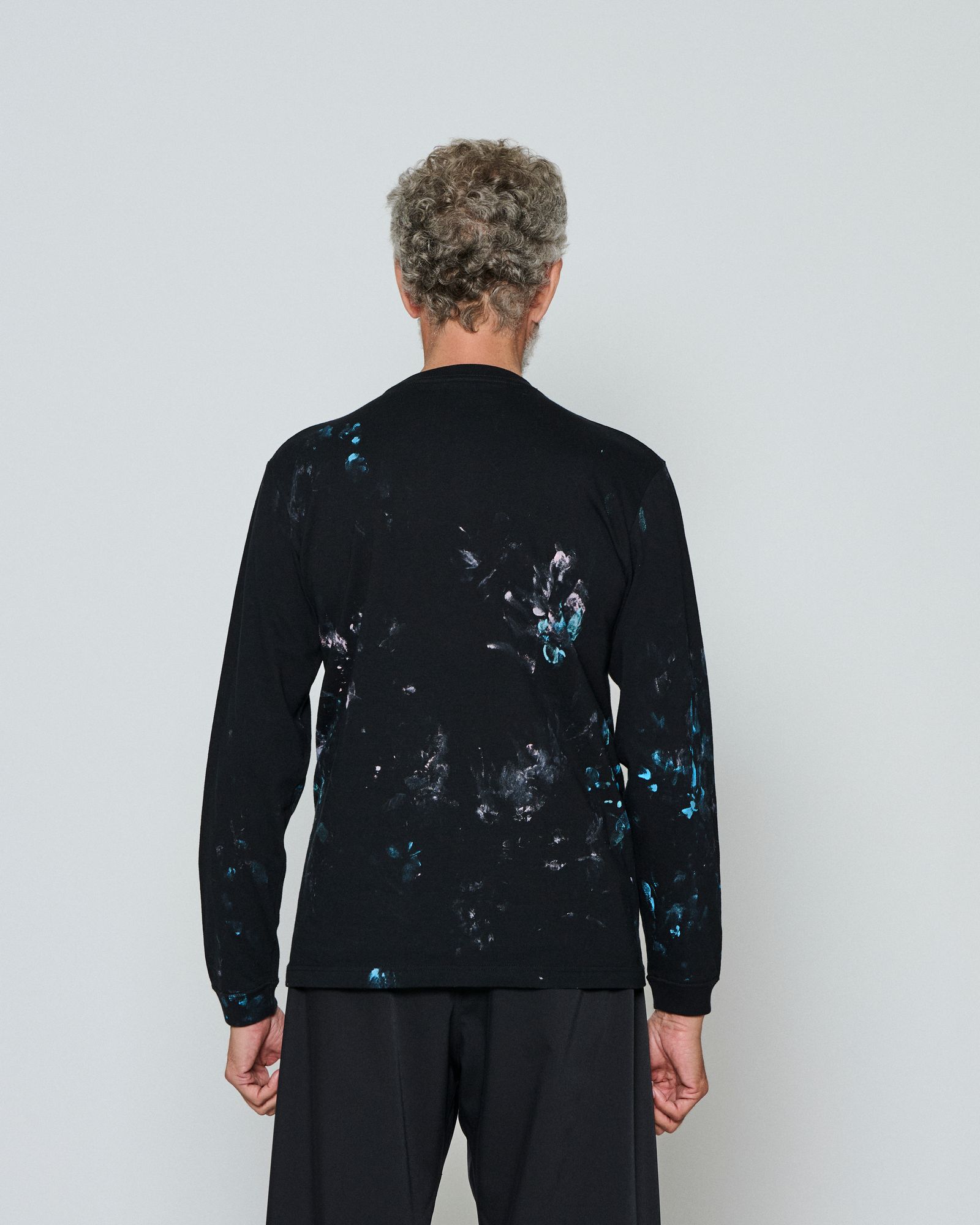 ☆先行予約☆  アブストラクトペイントロンTee / Abstract paint L/S Tee / BLACK 【CT2611】
